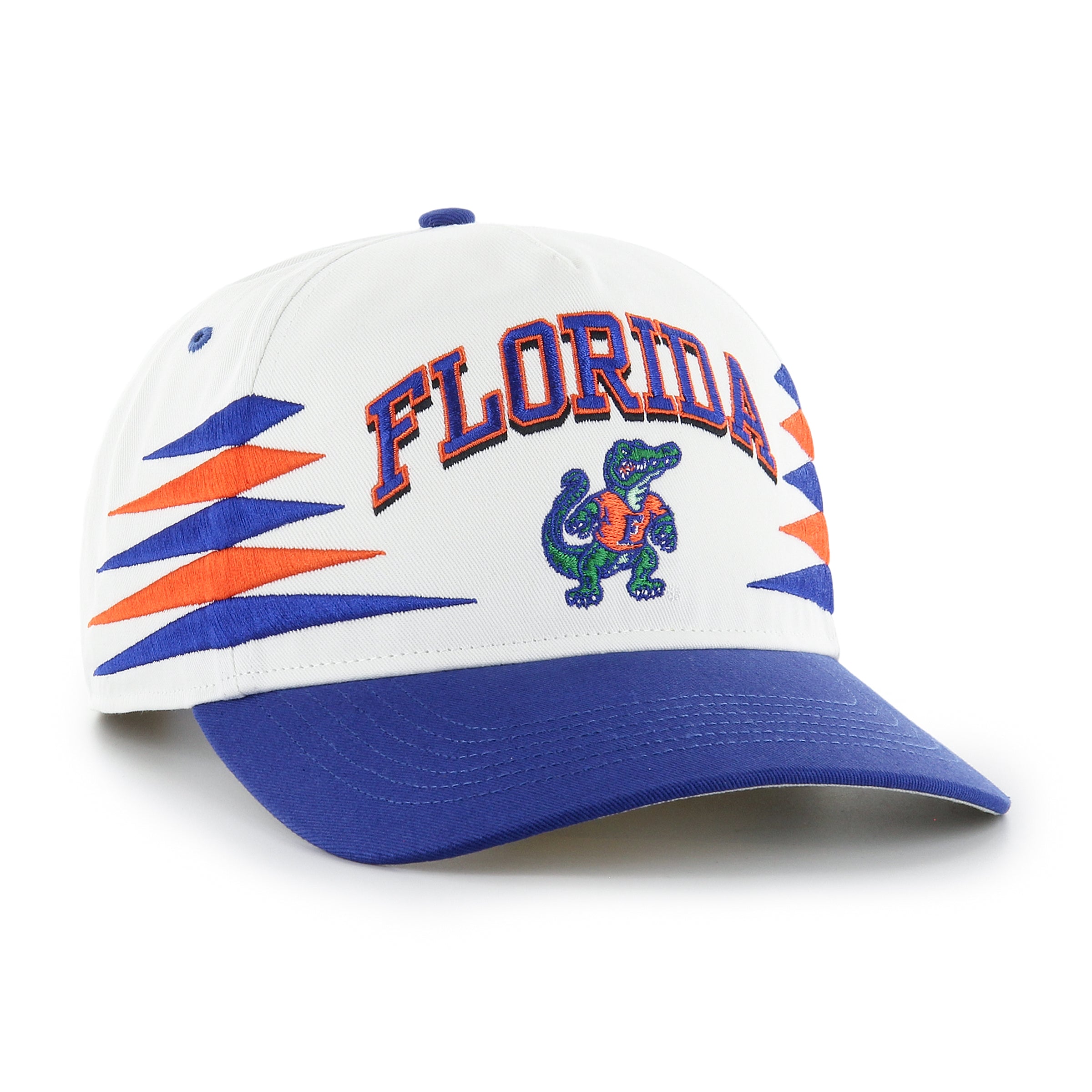 Casquette snapback blanche à diamants pour homme des Florida Gators de la NCAA 47 Brand