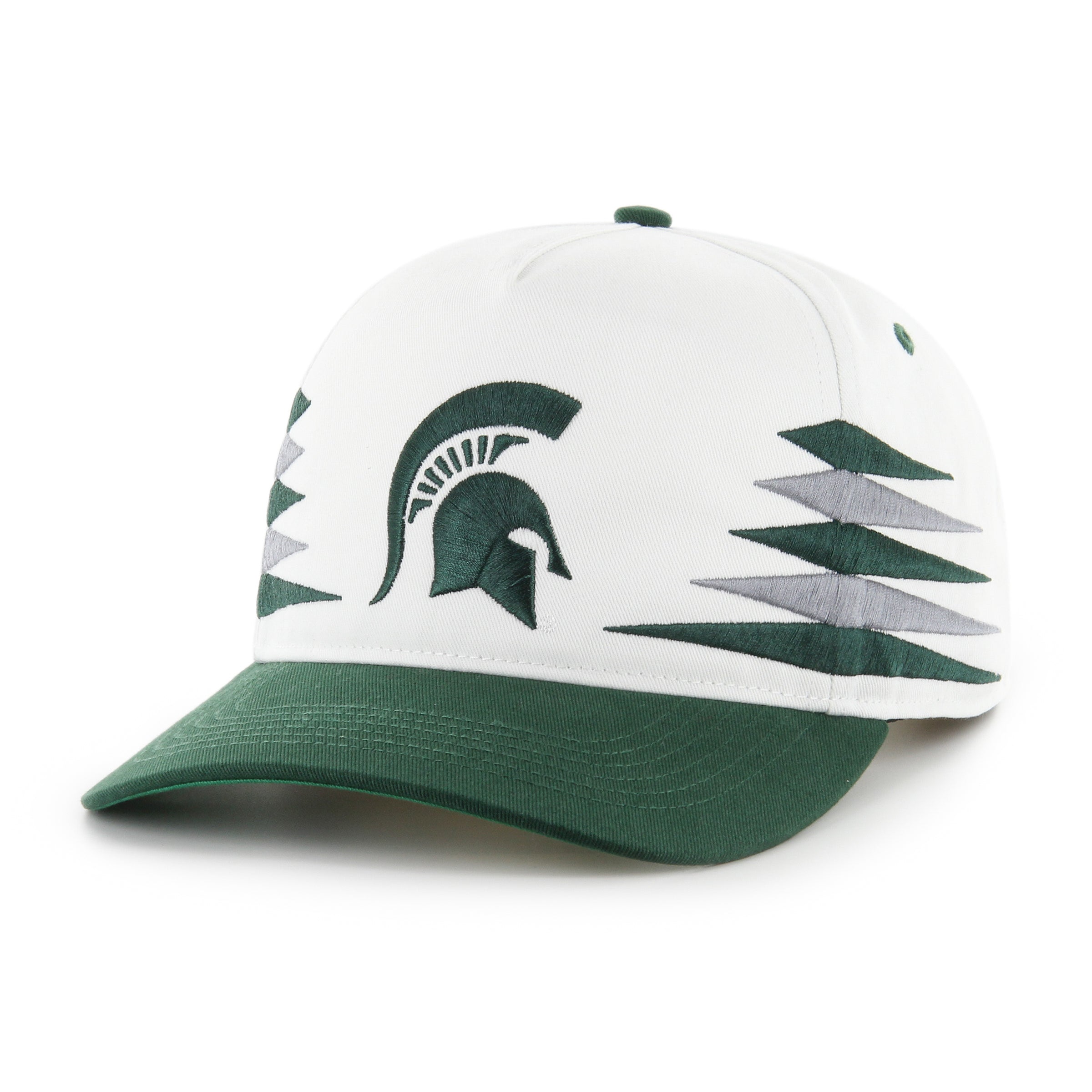 Casquette snapback blanche à losanges pour homme des Spartans de l'État du Michigan (NCAA 47 Brand)