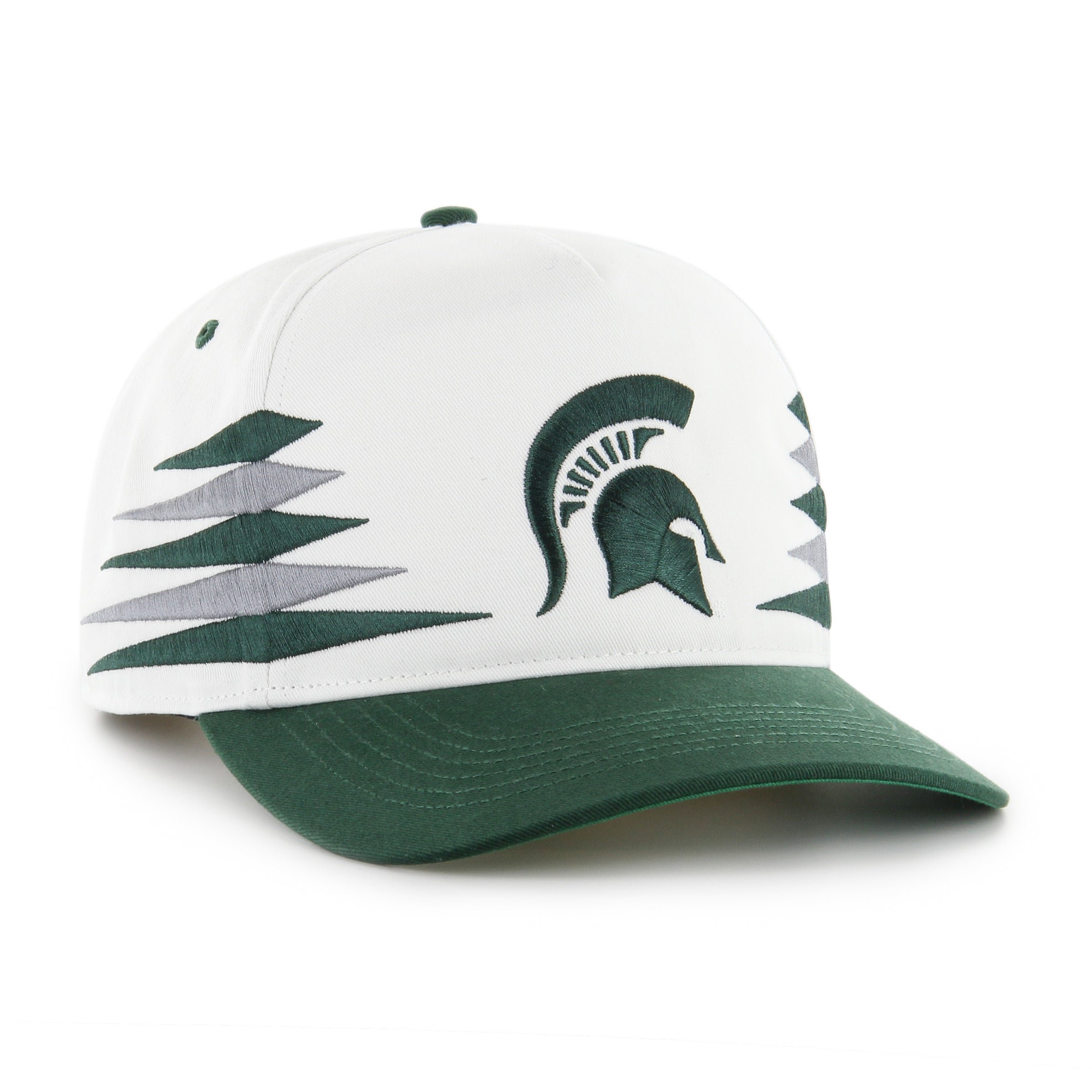 Casquette snapback blanche à losanges pour homme des Spartans de l'État du Michigan (NCAA 47 Brand)