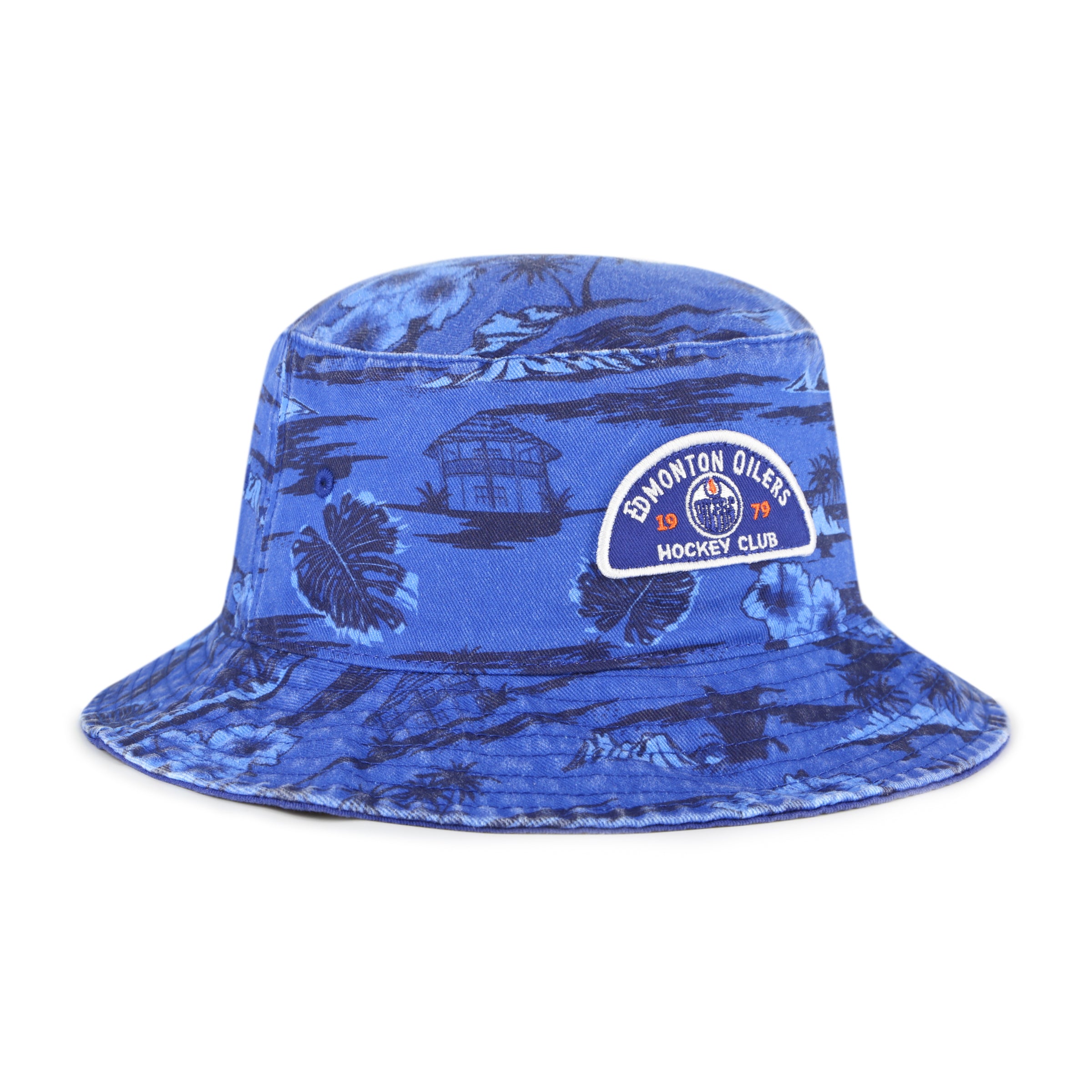 Edmonton Oilers NHL 47 Brand Men's Blue Fiji Bucket Hat