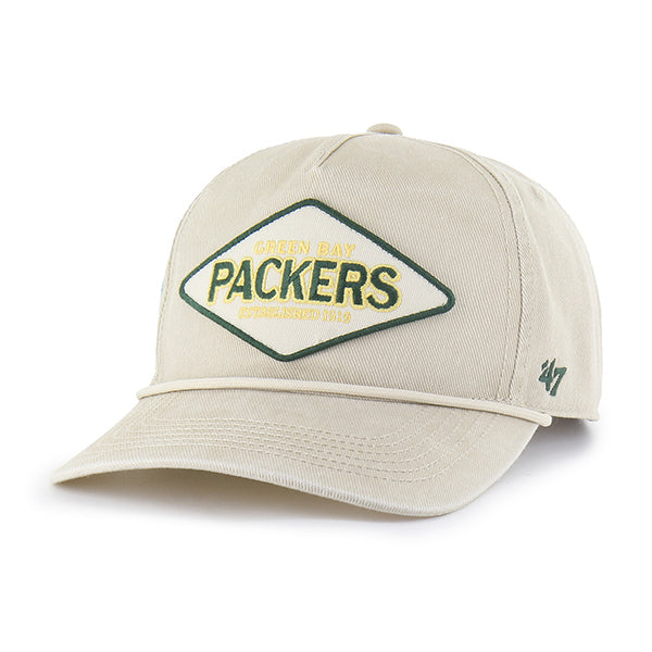 Green Bay Packers NFL 47 Brand Men's Beige Cairn Rope Hitch Snapback Hat