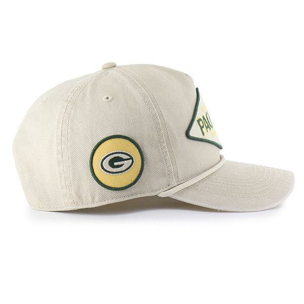 Green Bay Packers NFL 47 Brand Men's Beige Cairn Rope Hitch Snapback Hat