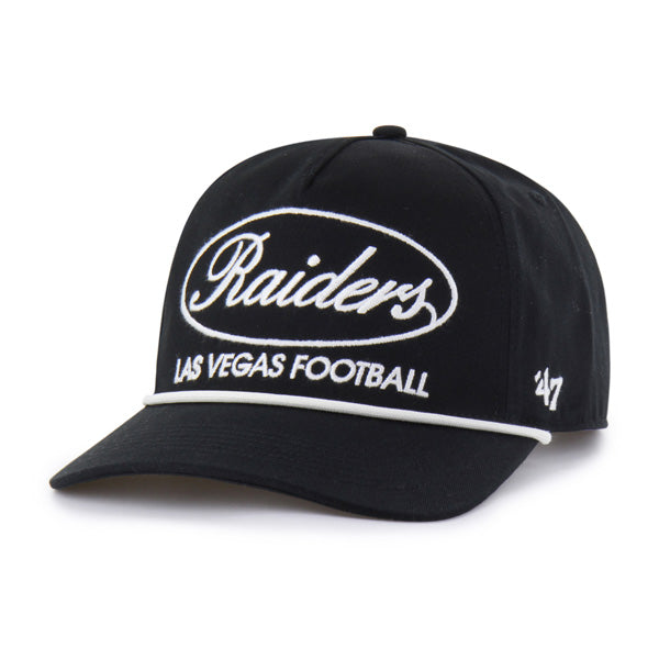 Casquette snapback noire pour homme NFL 47 Brand des Las Vegas Raiders avec logo Foundational Rope Hitch