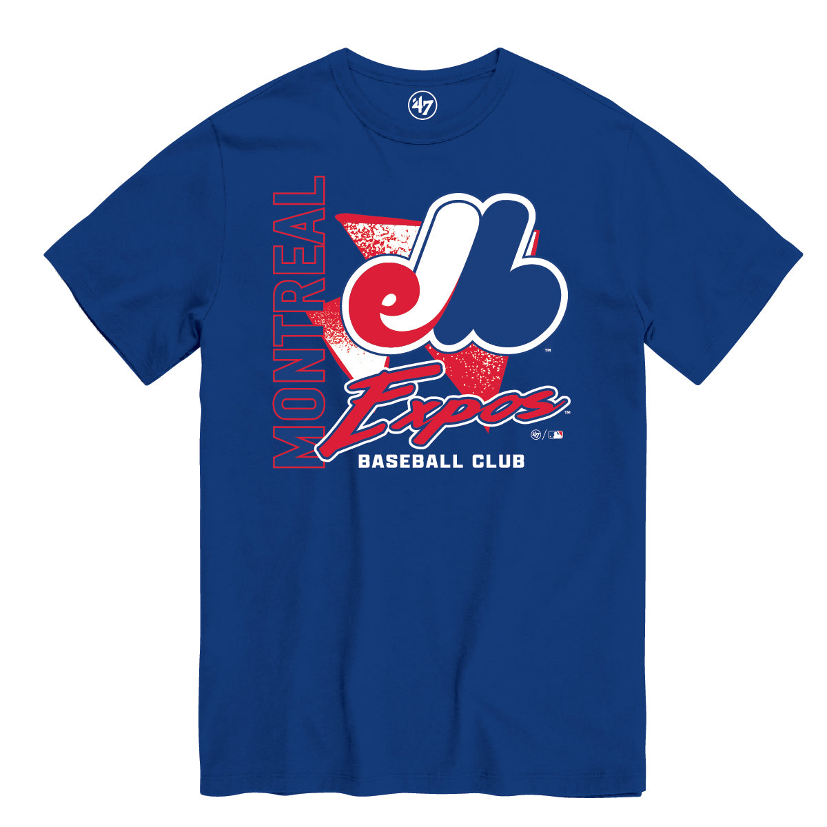 Montreal Expos MLB 47 Brand Men's Royal Side Arm T-Shirt