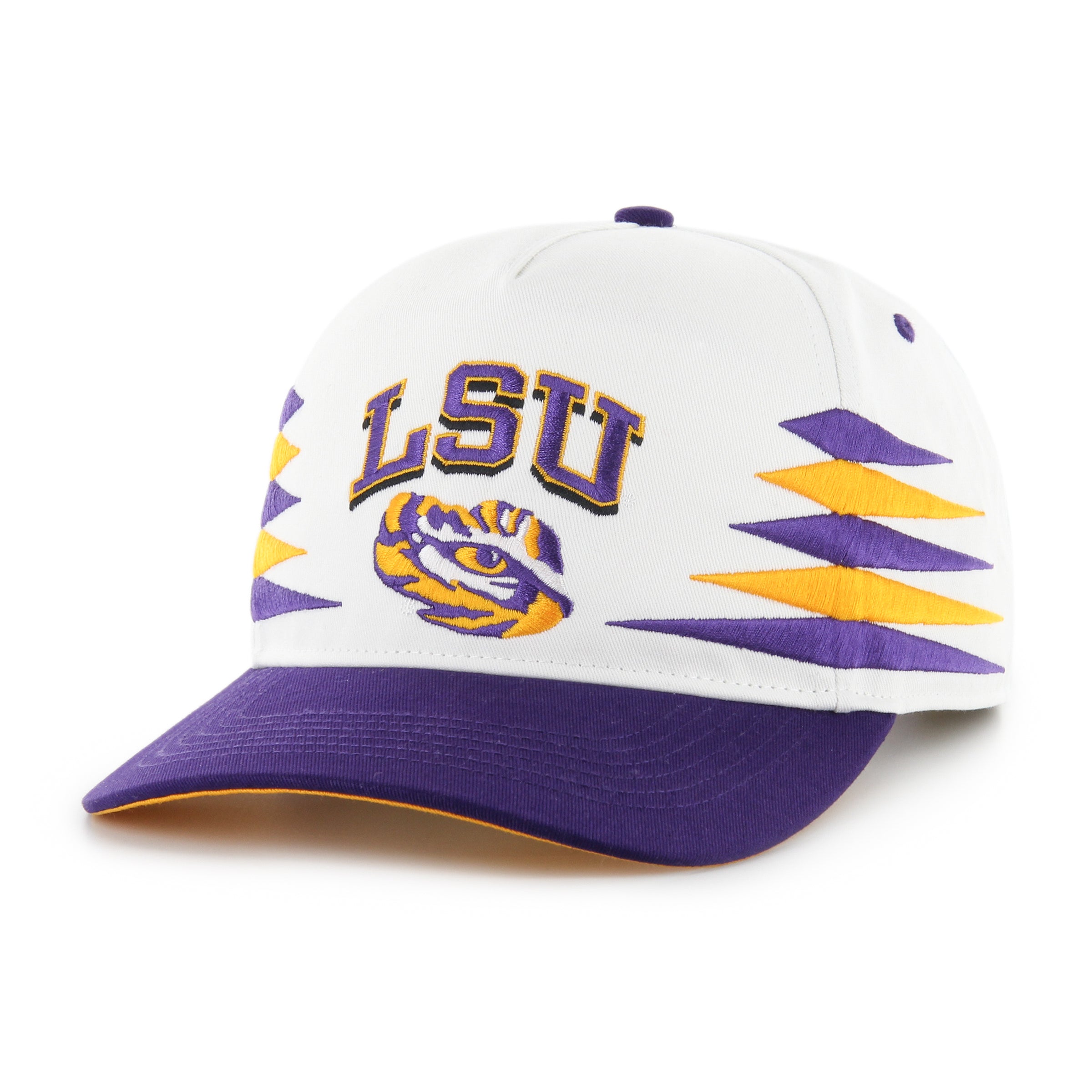 Louisiana State Tigers NCAA 47 Brand Men's White Diamond Hitch Snapback Hat
