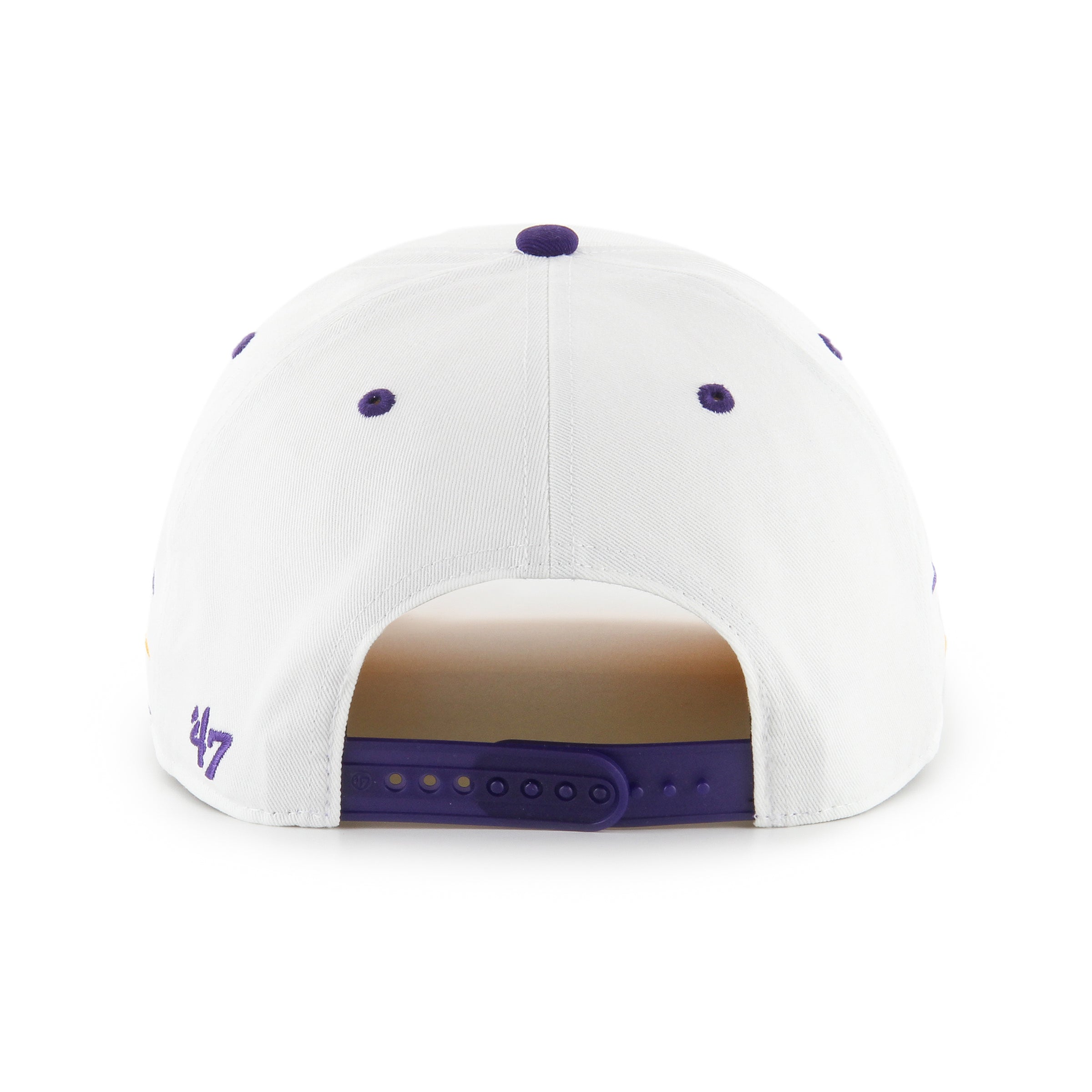Louisiana State Tigers NCAA 47 Brand Men's White Diamond Hitch Snapback Hat