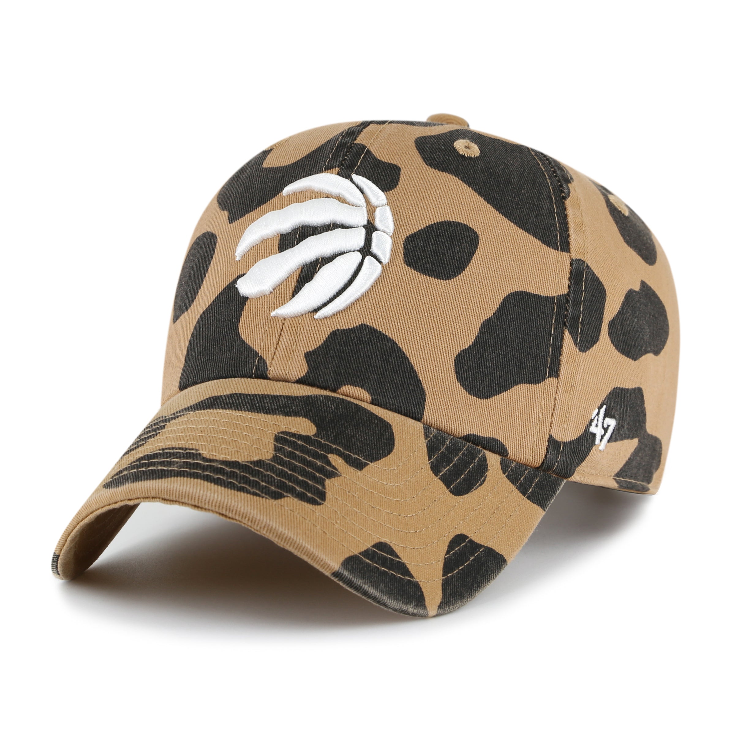 Toronto Raptors NBA 47 Brand Women's Rosette Leopard Clean Up Adjustable Hat