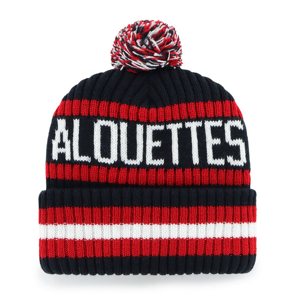 Montreal Alouettes CFL 47 Brand Men's Navy/Red Bering Cuff Pom Knit