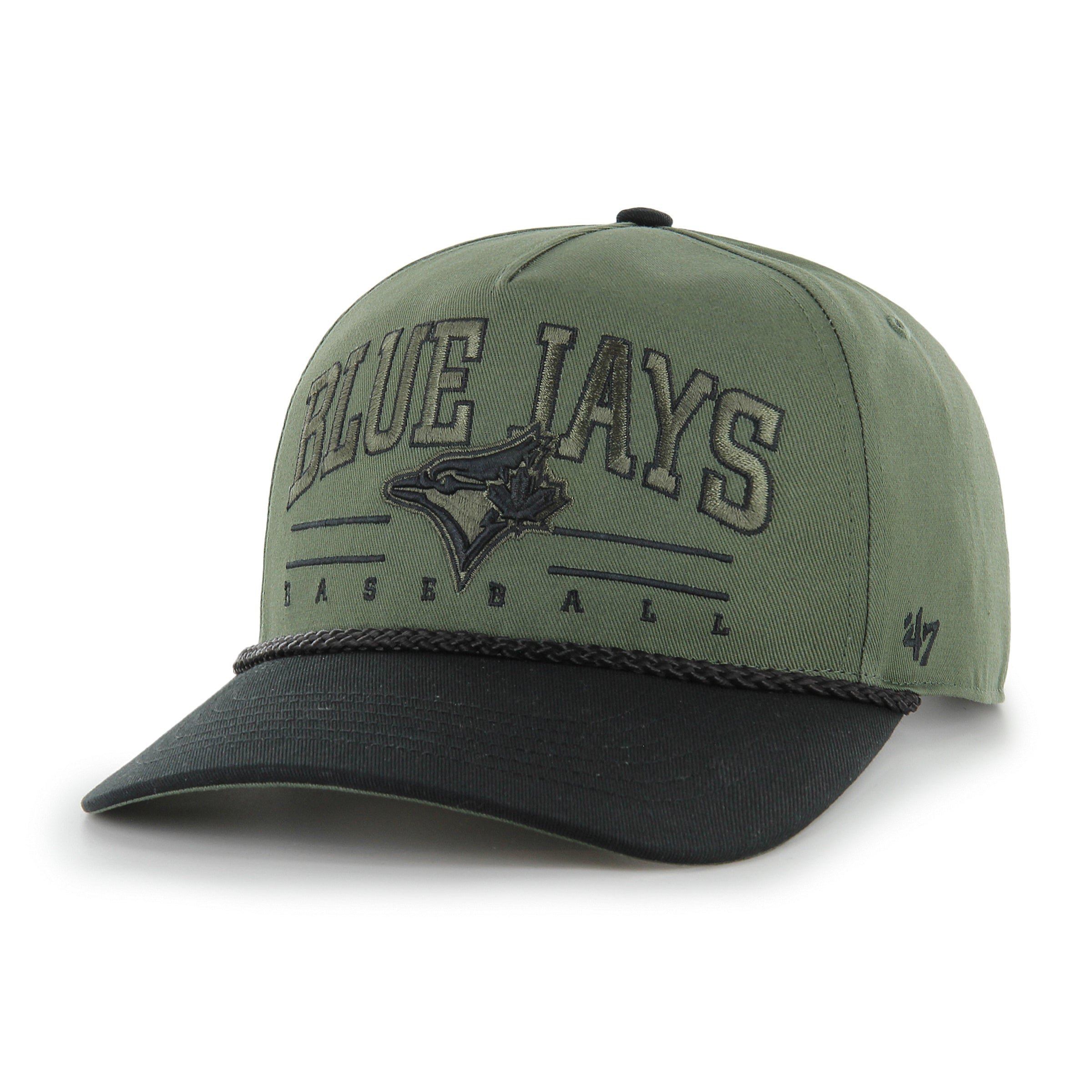 Casquette ajustable Roscoe verte pour homme des Blue Jays de Toronto (MLB) de la marque 47, avec option corde