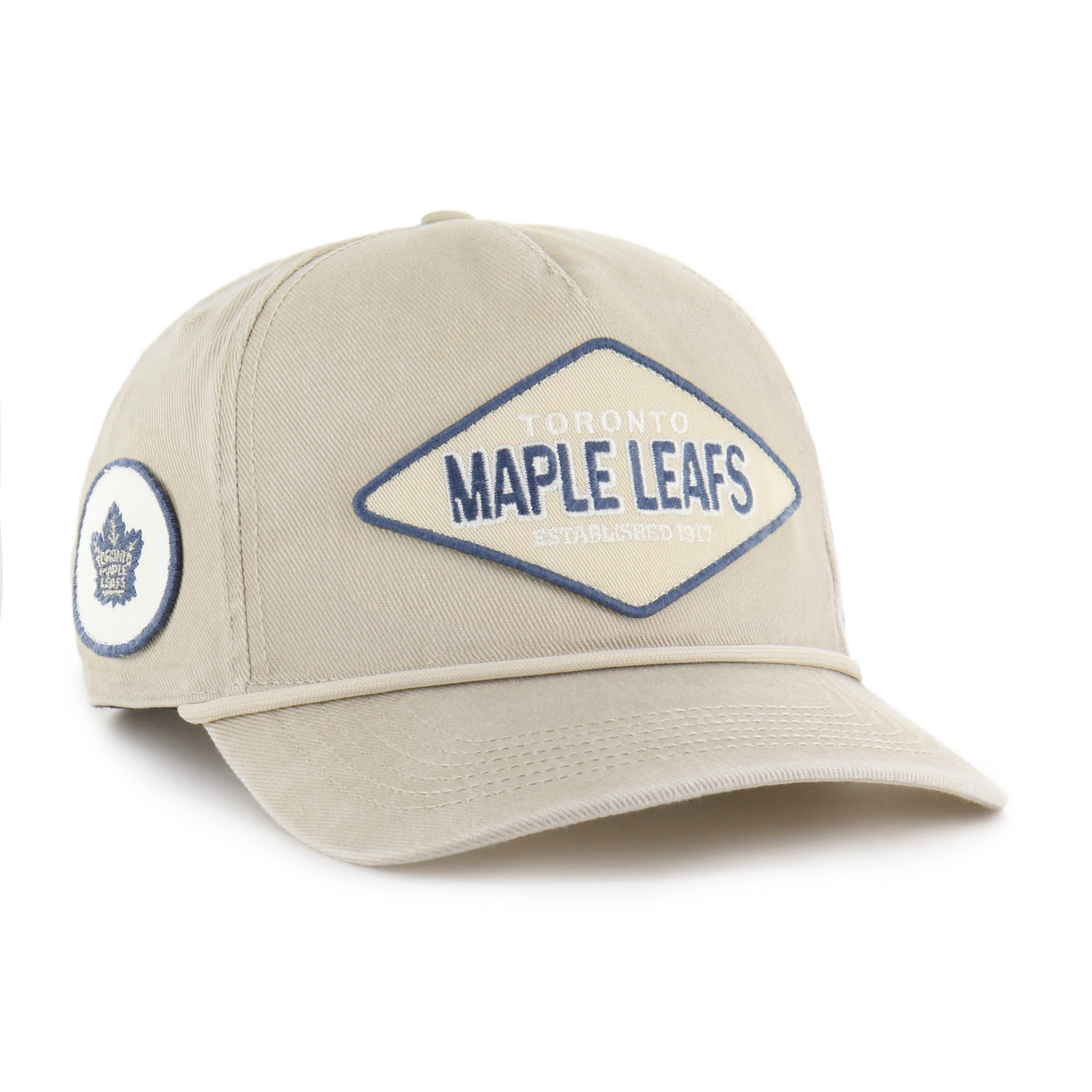 Toronto Maple Leafs NHL 47 Brand Men's Beige Cairn Rope Hitch Snapback Hat