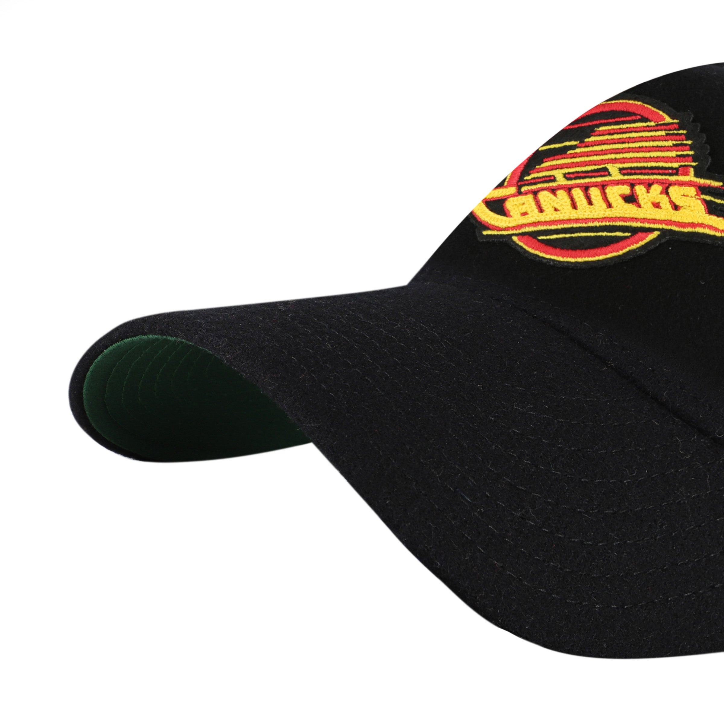 Vancouver Canucks NHL 47 Brand Men's Black Golden Age Offside DT Adjustable Hat