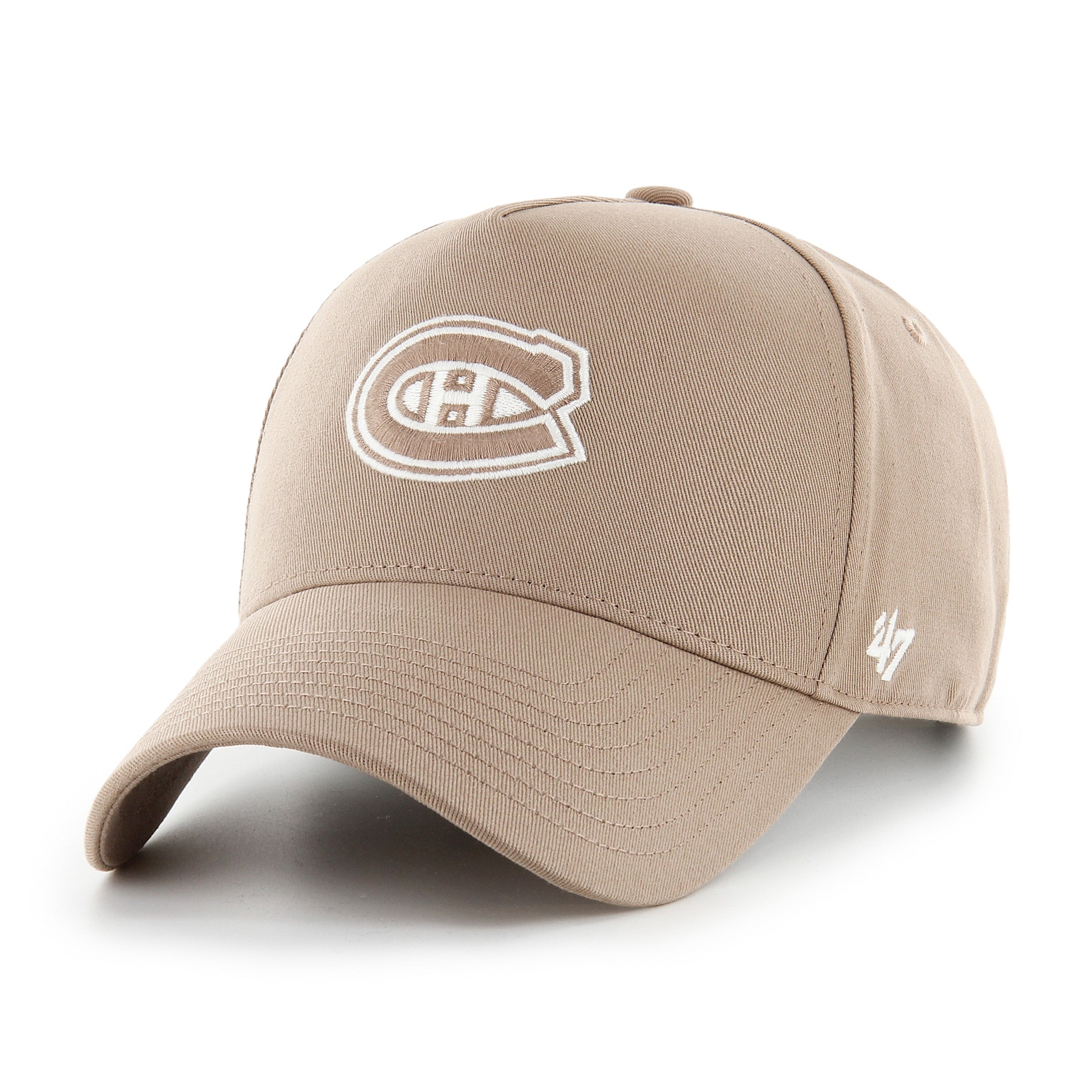 Casquette ajustable pour homme des Canadiens de Montréal (NHL) de la marque 47, couleur grès, modèle Foundational Offside Hitch.