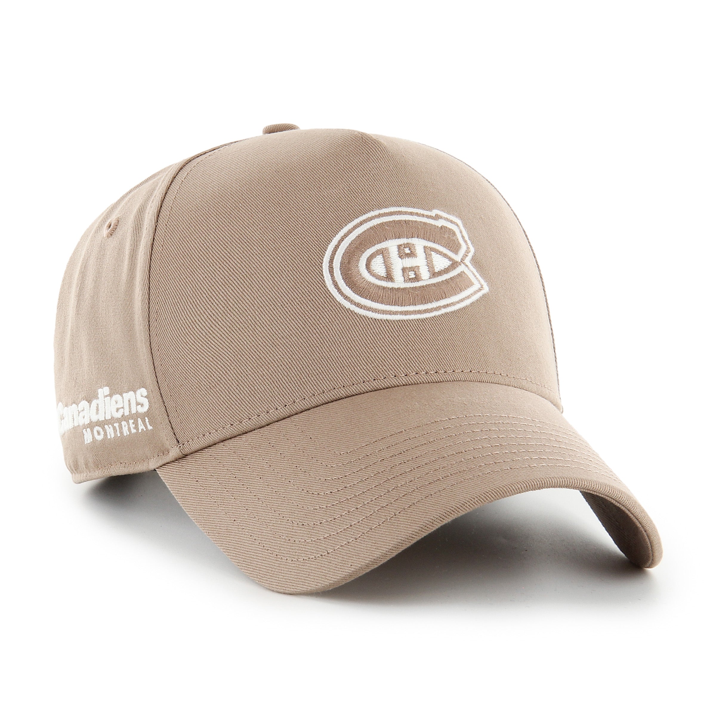 Casquette ajustable pour homme des Canadiens de Montréal (NHL) de la marque 47, couleur grès, modèle Foundational Offside Hitch.