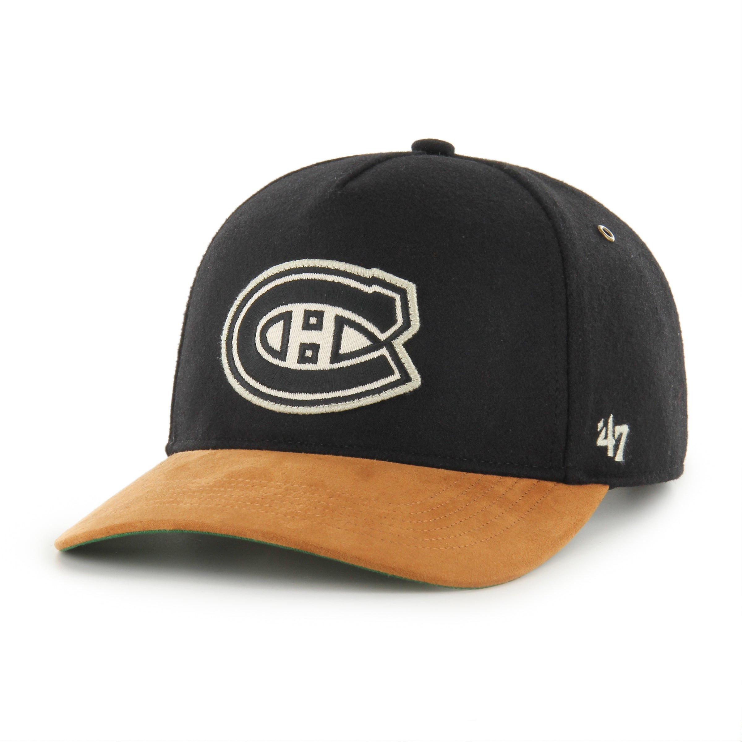 Montreal Canadiens NHL 47 Brand Men's Black Golden Age Hitch Adjustable Hat