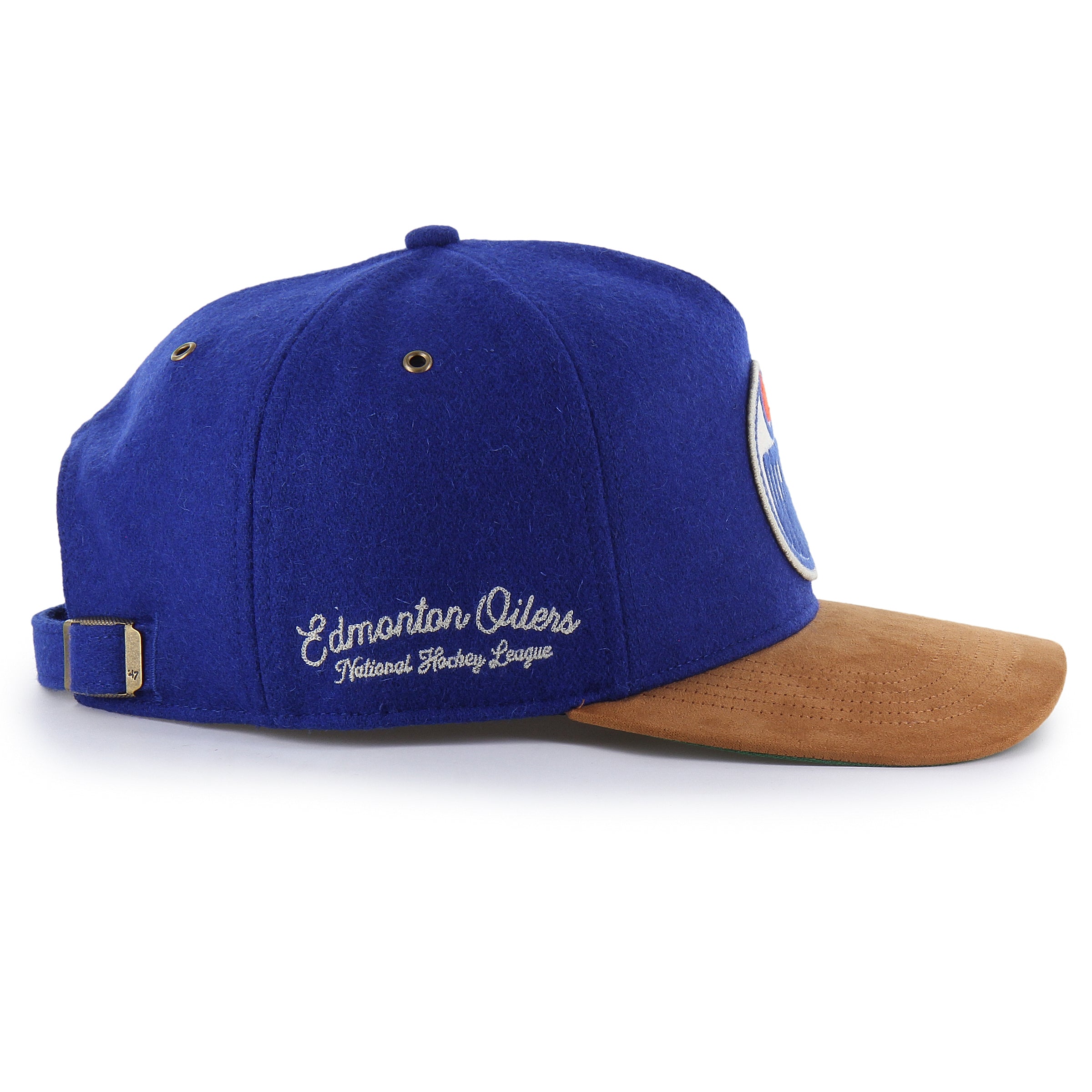 Edmonton Oilers NHL 47 Brand Men's Royal Golden Age Hitch Adjustable Hat