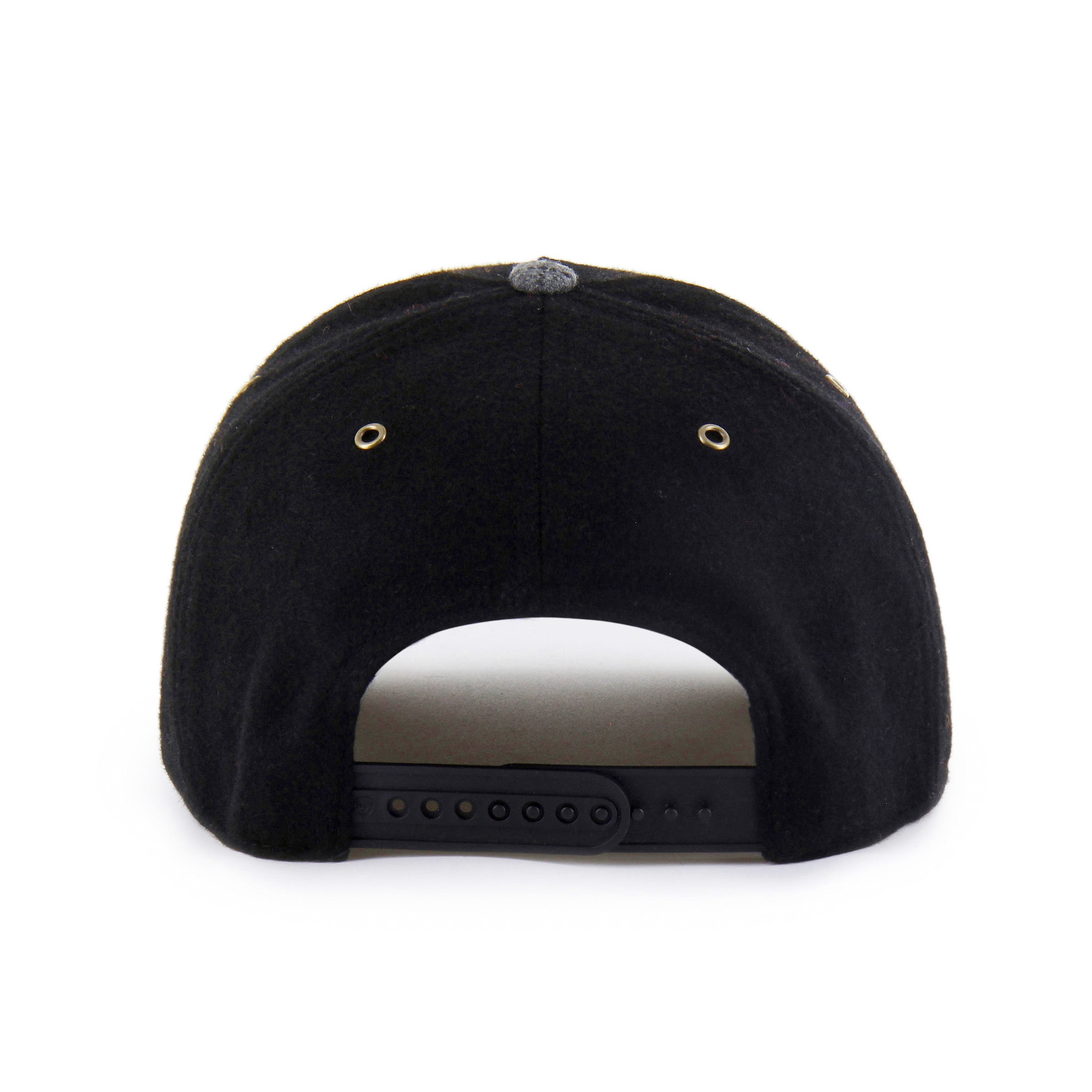 Edmonton Oilers NHL 47 Brand Men's Black Windowpane Plaid Hitch Snapback Hat