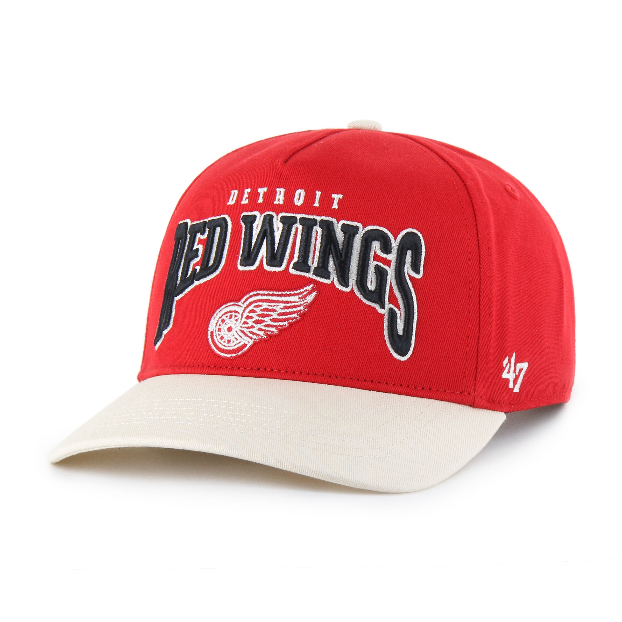 Casquette de chantier rouge Detroit Red Wings NHL 47 Brand pour homme, modèle Arch Hitch Snapback