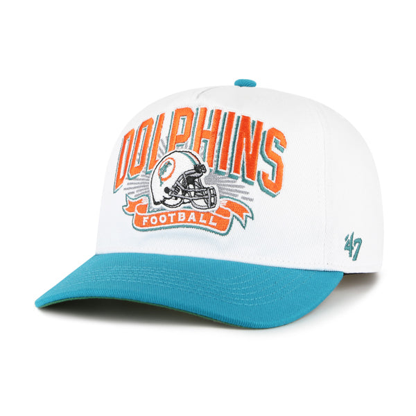 Miami Dolphins NFL 47 Brand Men's White Prime Play Hitch Snapback Hat