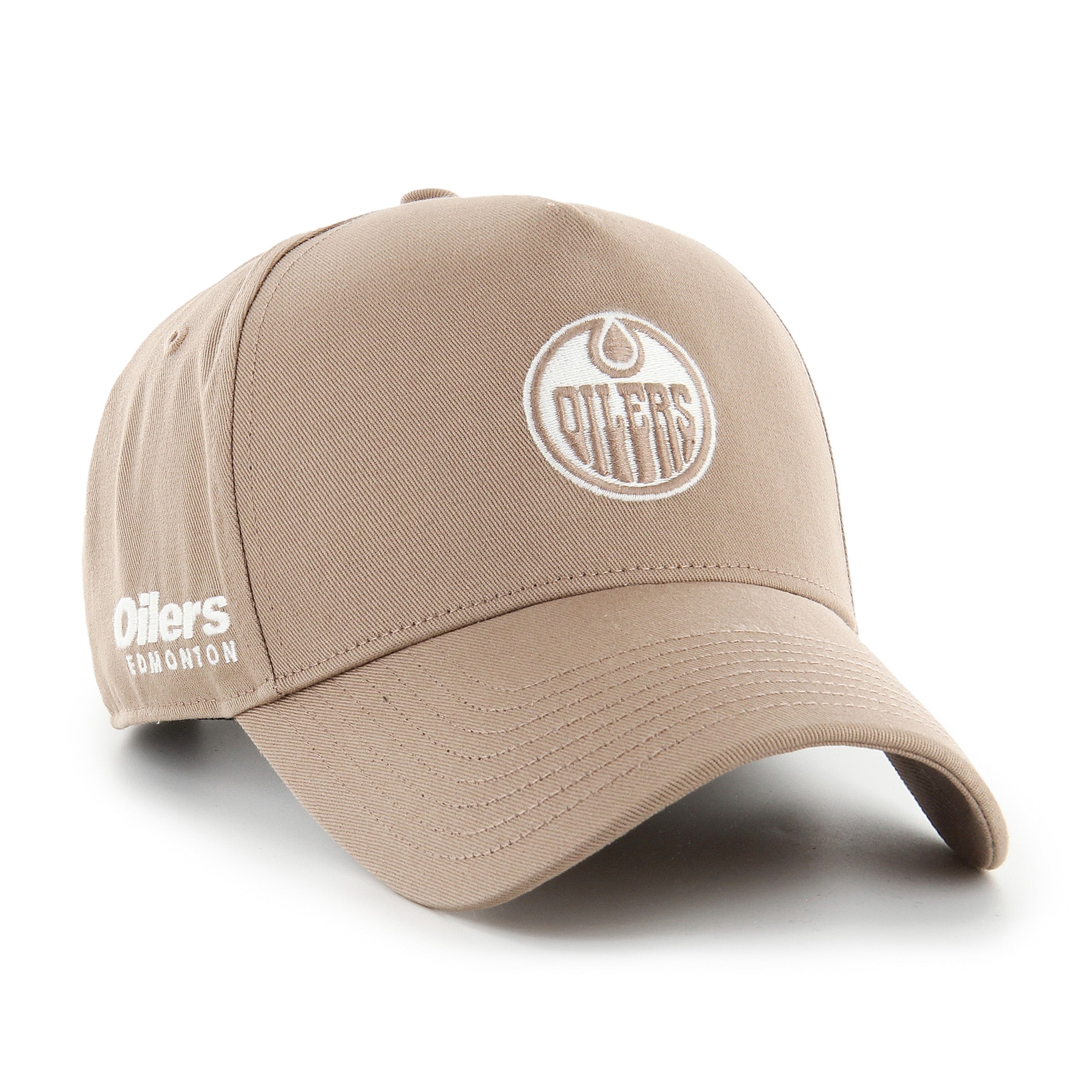 Edmonton Oilers NHL 47 Brand Men's Sandstone Foundational Offside Hitch Adjustable Hat