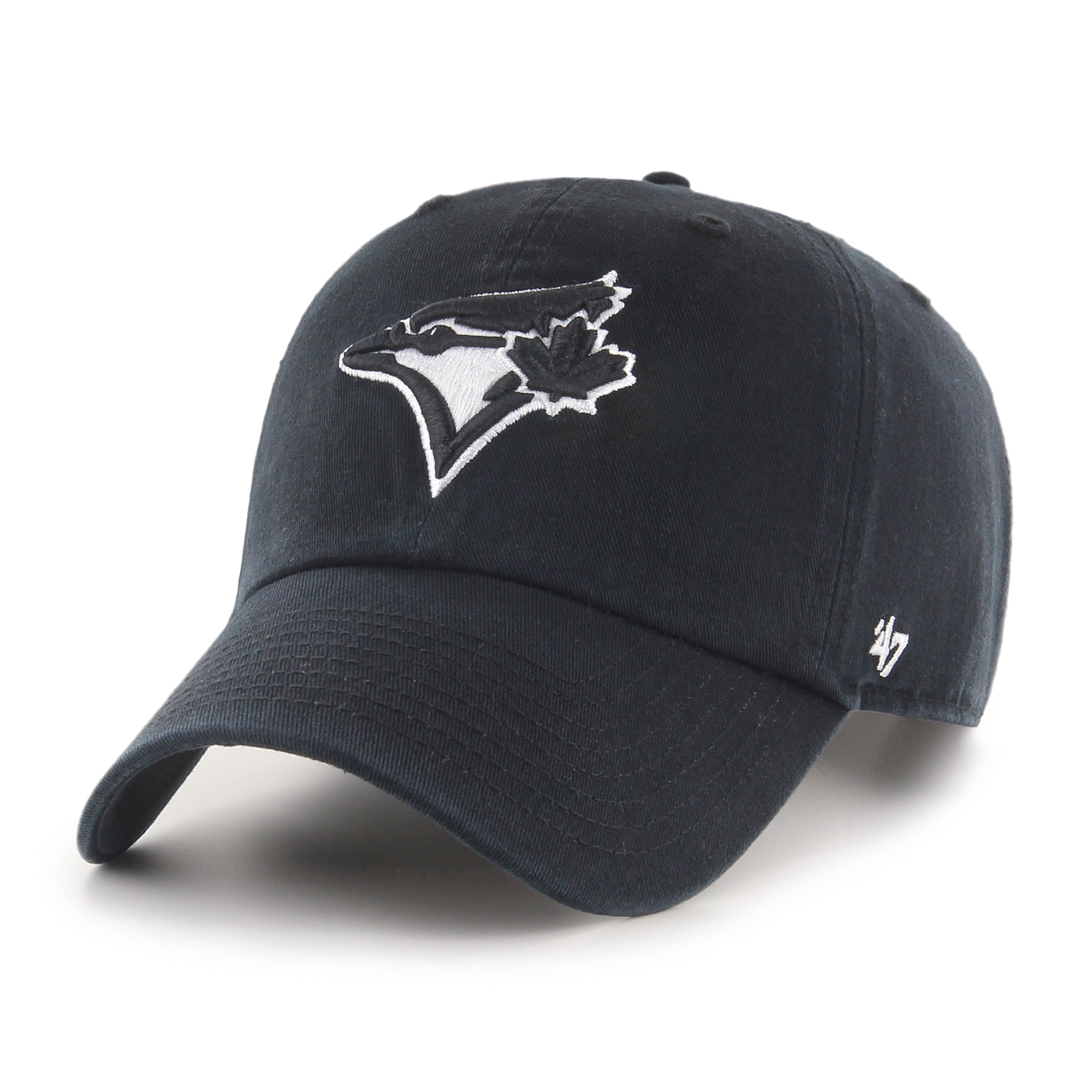 Casquette réglable de nettoyage noir et blanc des Blue Jays de Toronto MLB 47 Brand pour hommes