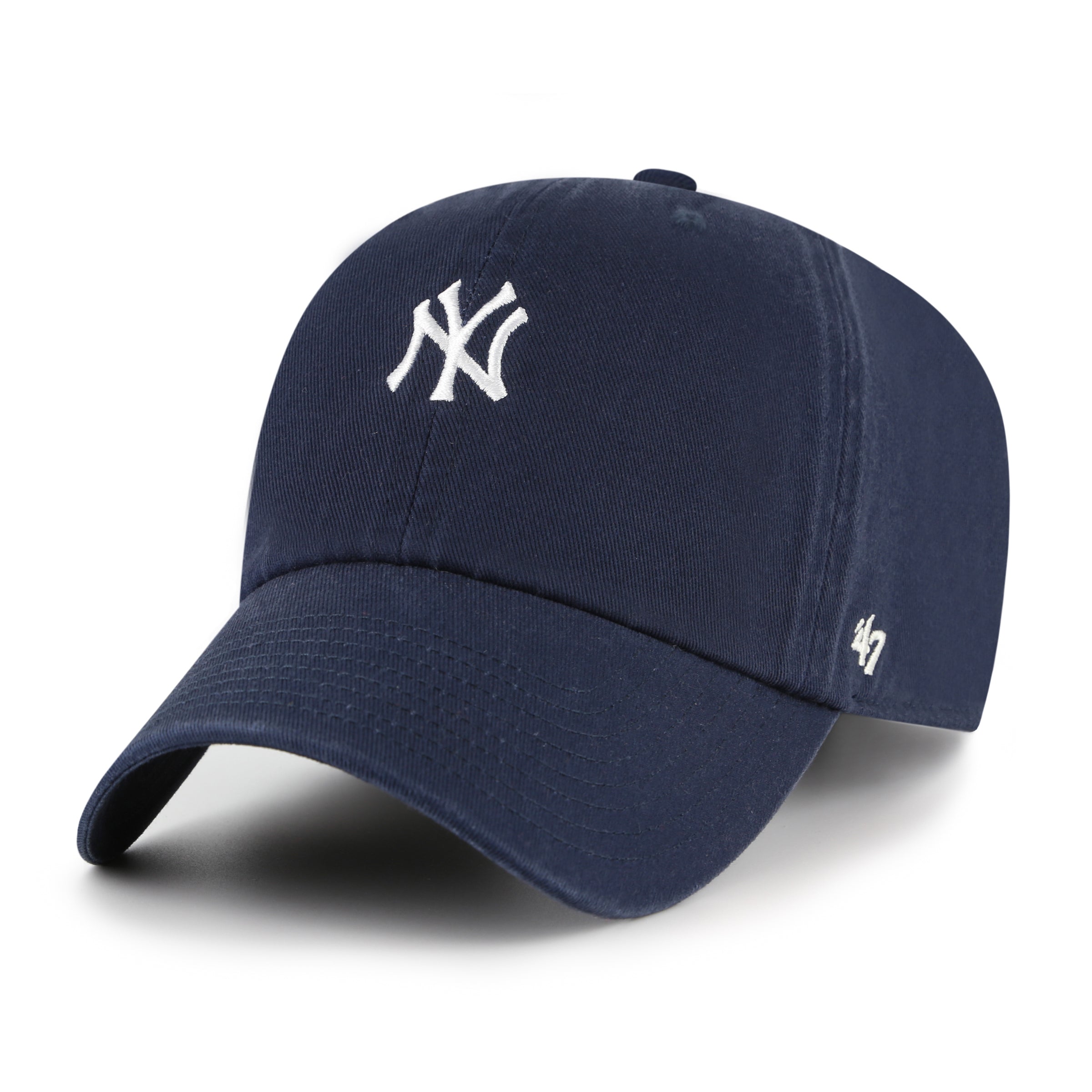 Casquette ajustable New York Yankees MLB 47 Brand pour homme, bleu marine, modèle Base Runner Ballpark Clean Up