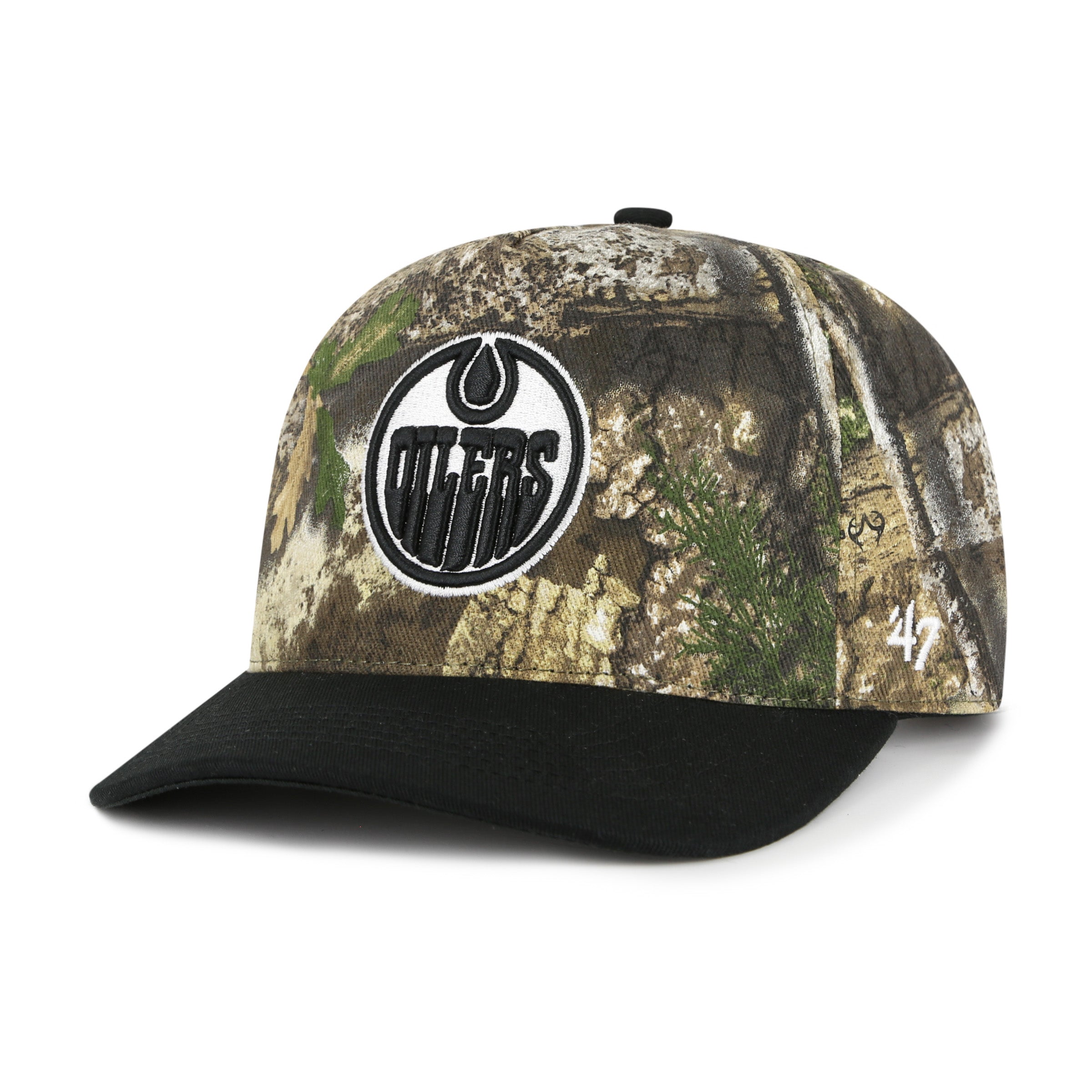 Edmonton Oilers NHL 47 Brand Men's RealTree APX 2-Tone Hitch Snapback Hat