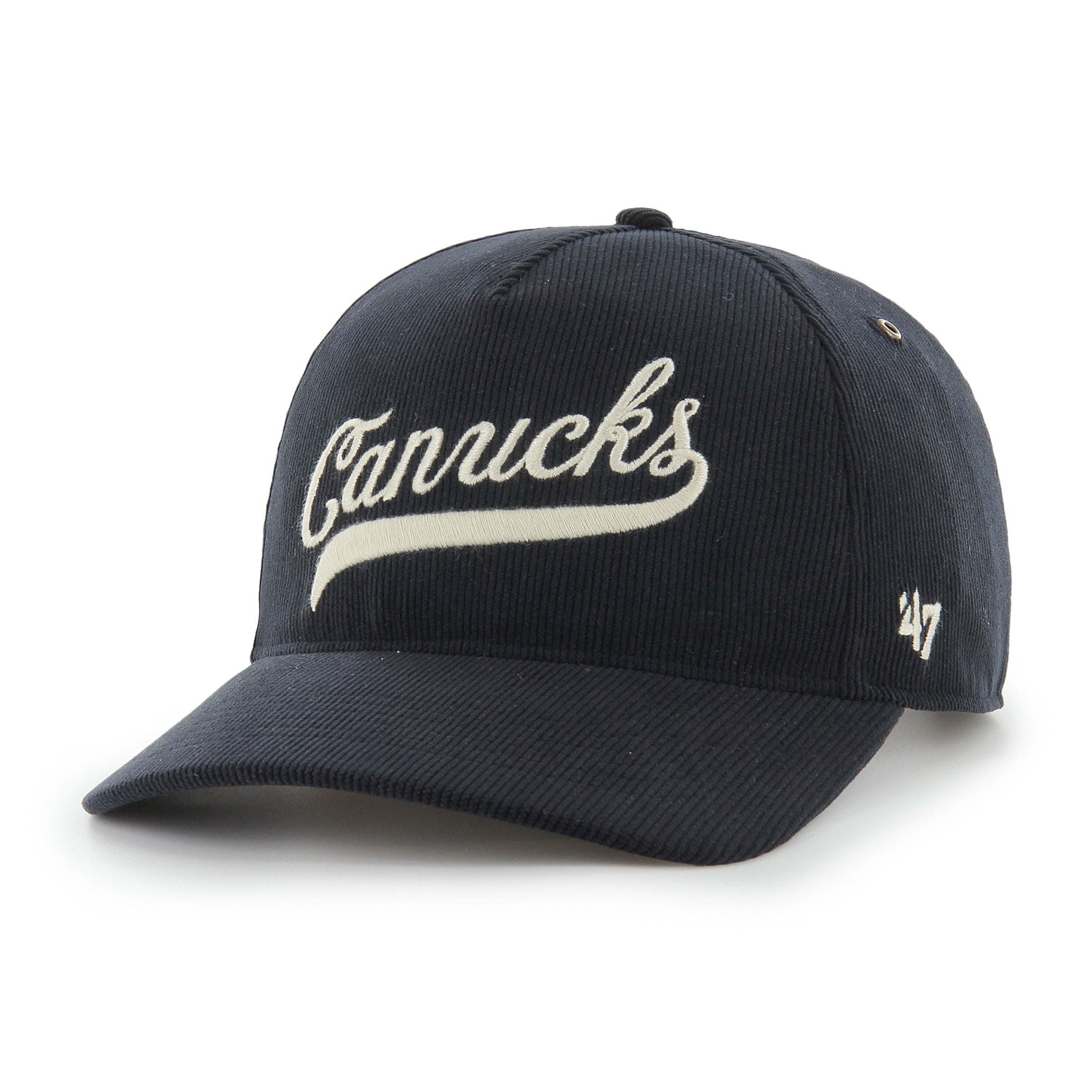 Vancouver Canucks NHL 47 Brand Men's Black Golden Age Cord Hitch Adjustable Hat