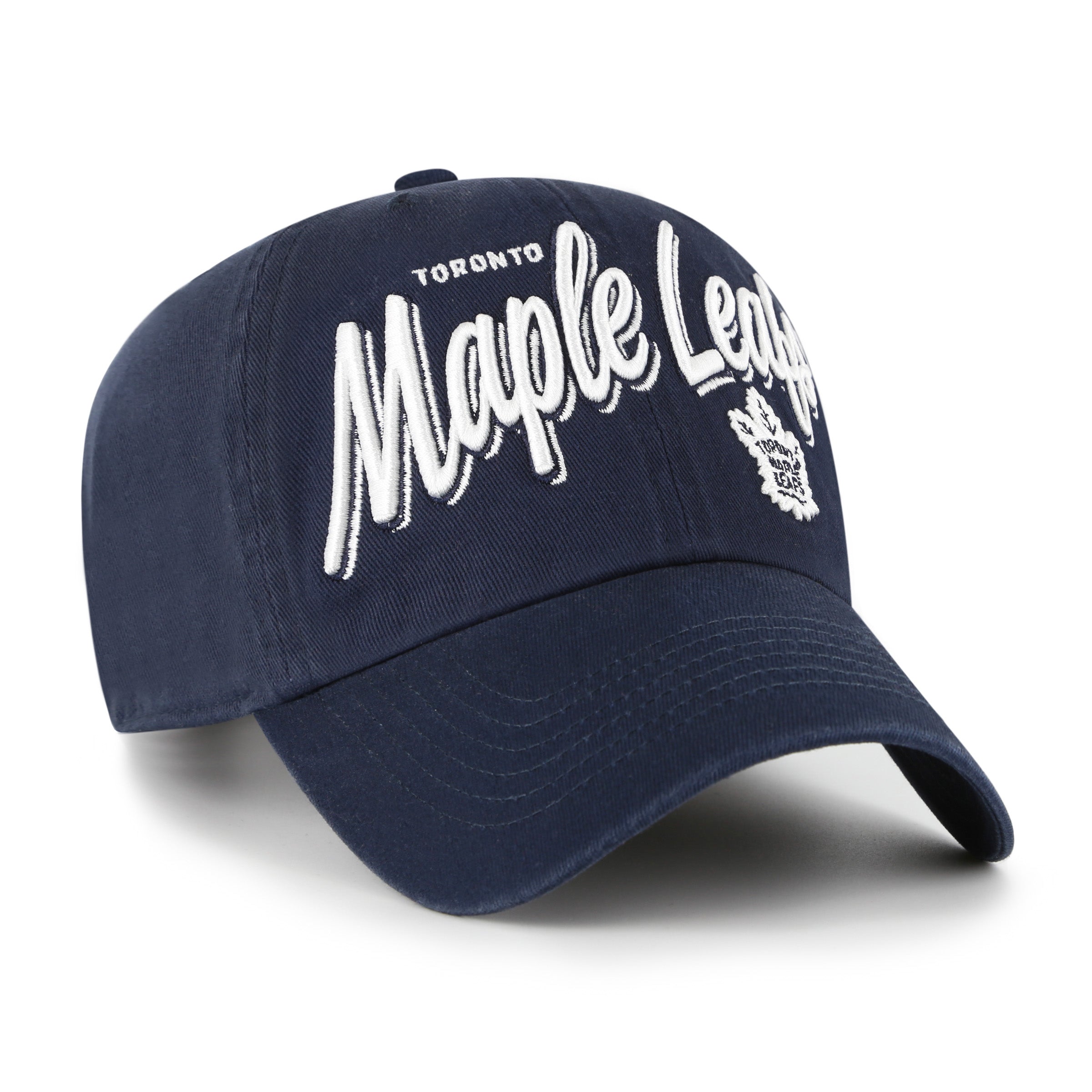 Toronto Maple Leafs NHL 47 Brand Women's Navy Ariana Clean Up Adjustable Hat