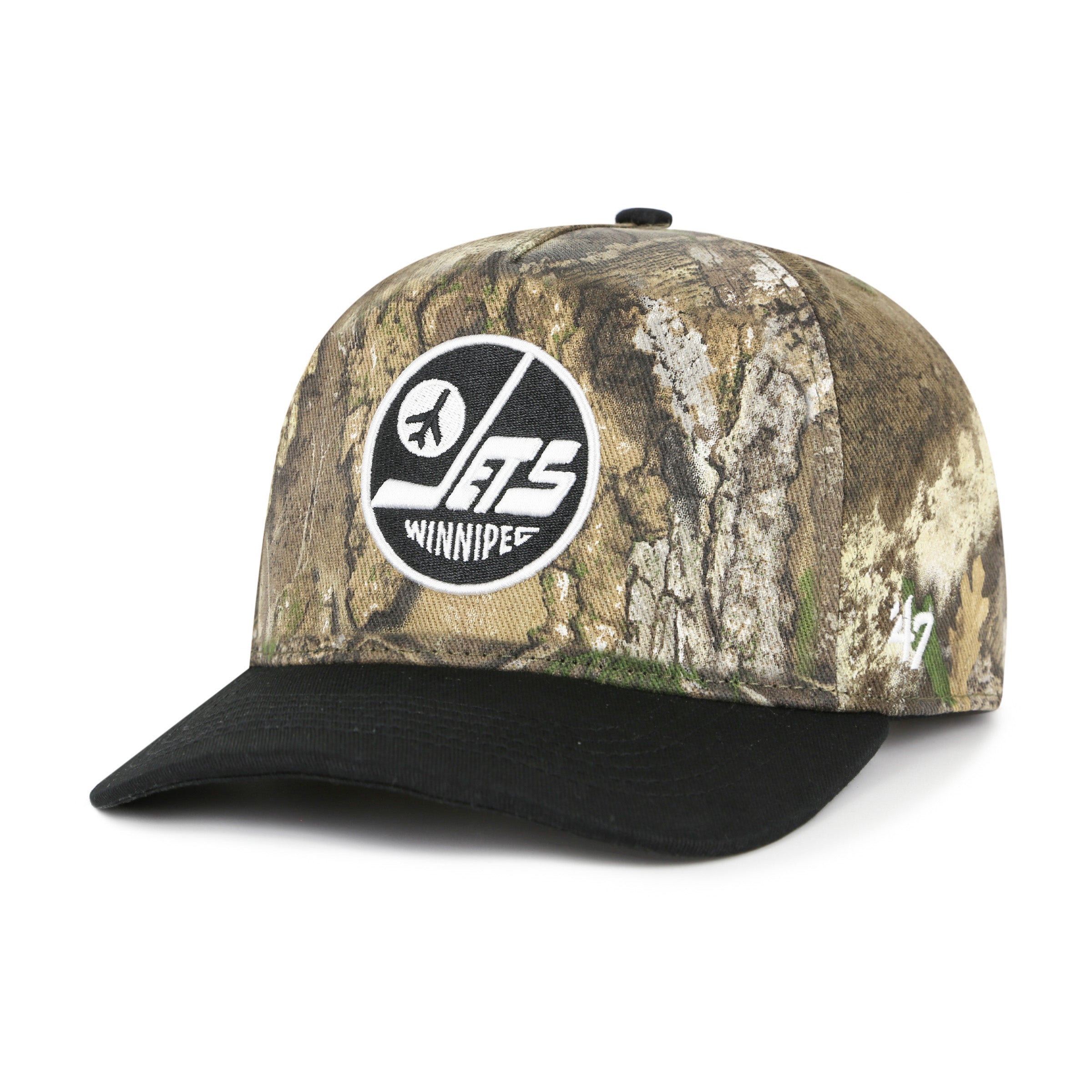 Winnipeg Jets NHL 47 Brand Men's RealTree APX 2-Tone Hitch Snapback Hat
