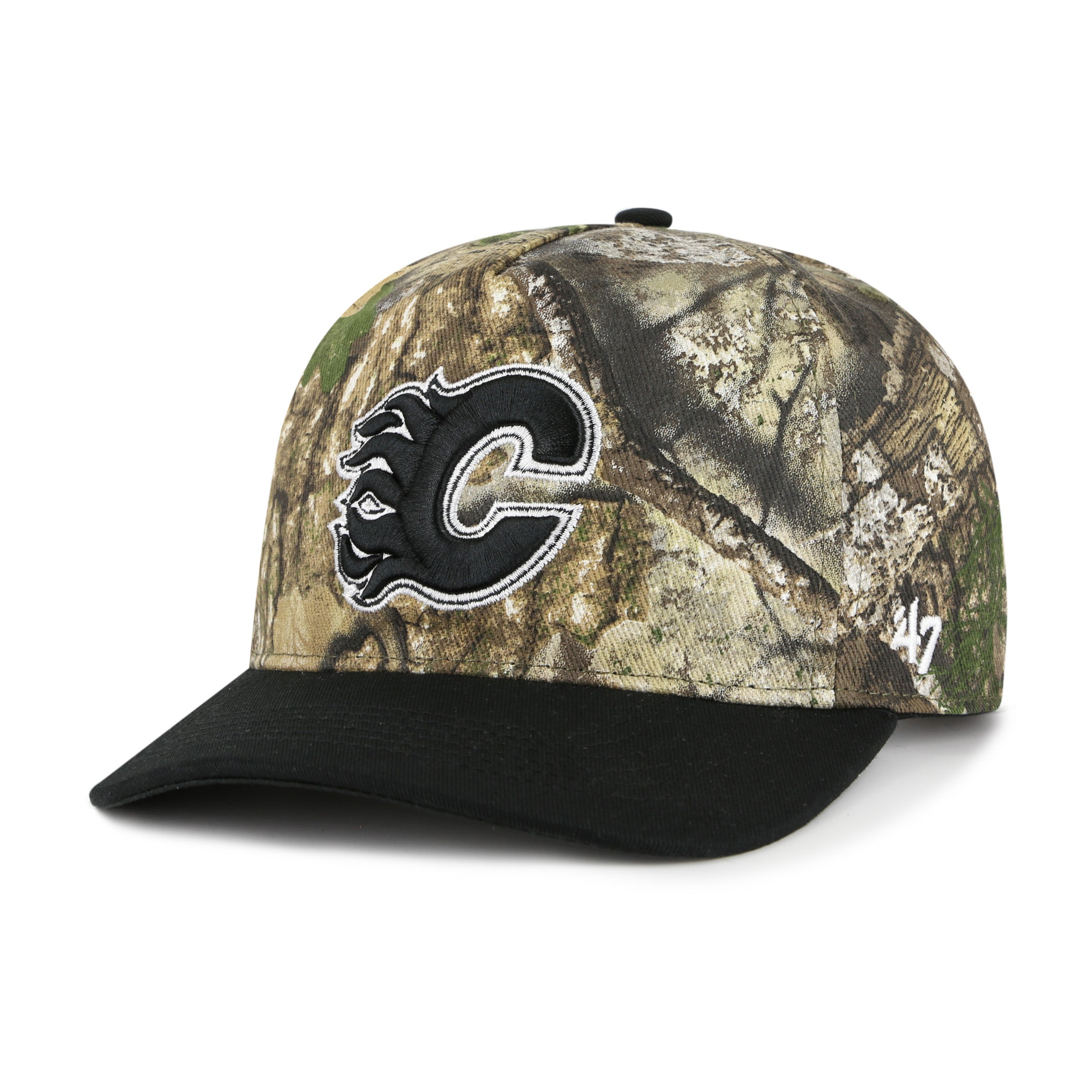 Casquette snapback bicolore Calgary Flames NHL 47 Brand RealTree APX pour homme