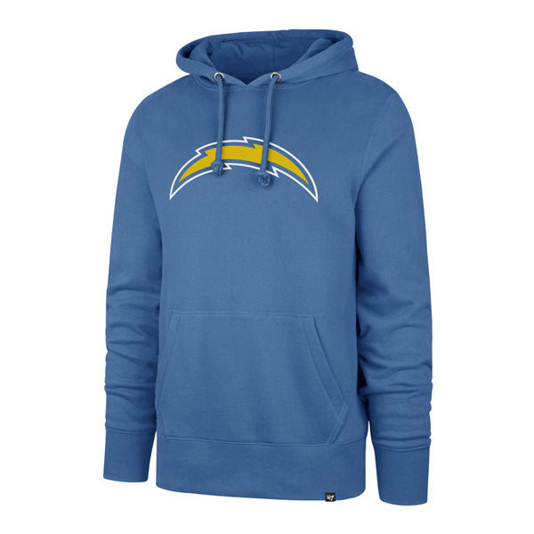 Sweat à capuche bleu clair imprimé Los Angeles Chargers NFL 47 Brand pour homme