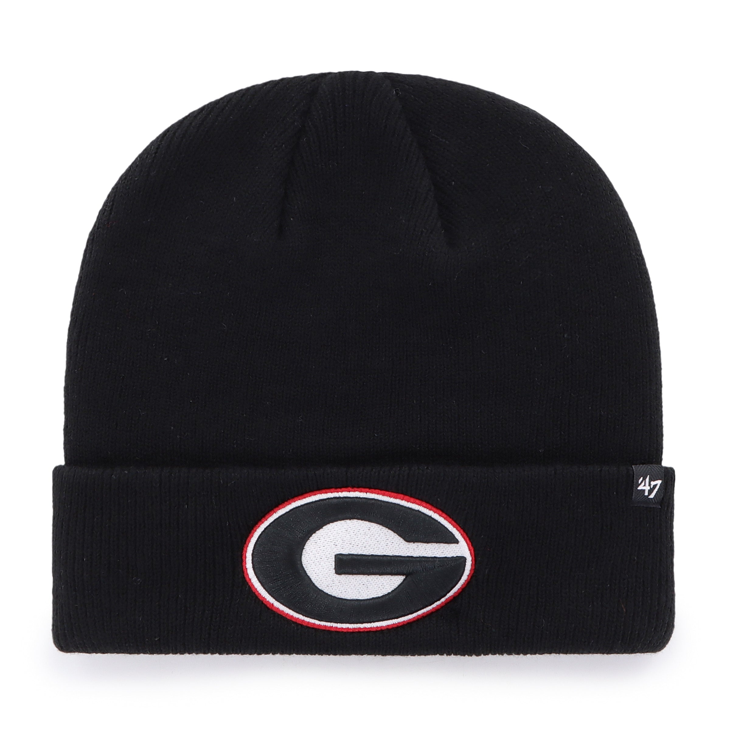 Georgia Bulldogs NCAA 47 Brand Men's Black Raised Cuff Knit Hat
