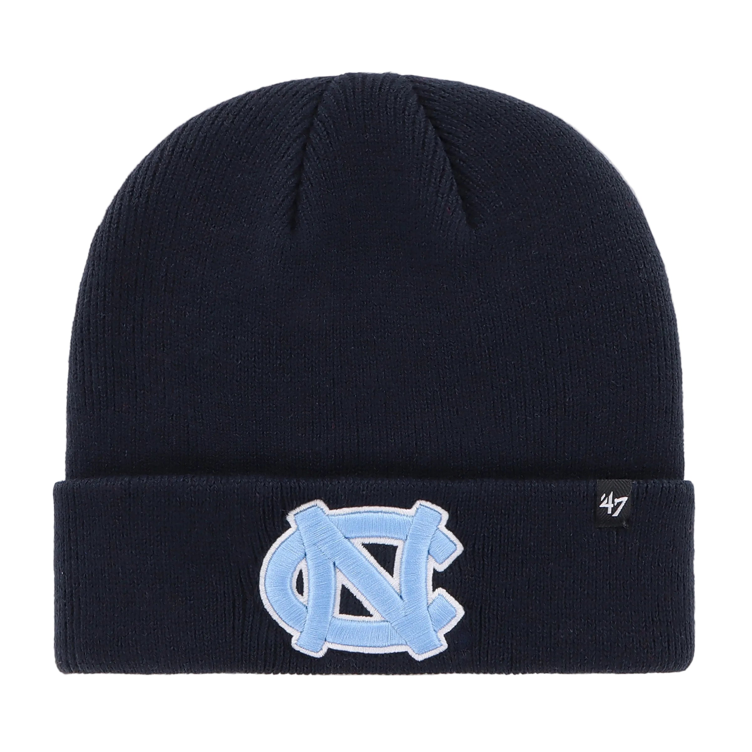 Bonnet en tricot à revers surélevé bleu marine NCAA 47 Brand pour homme des Tarheels de Caroline du Nord