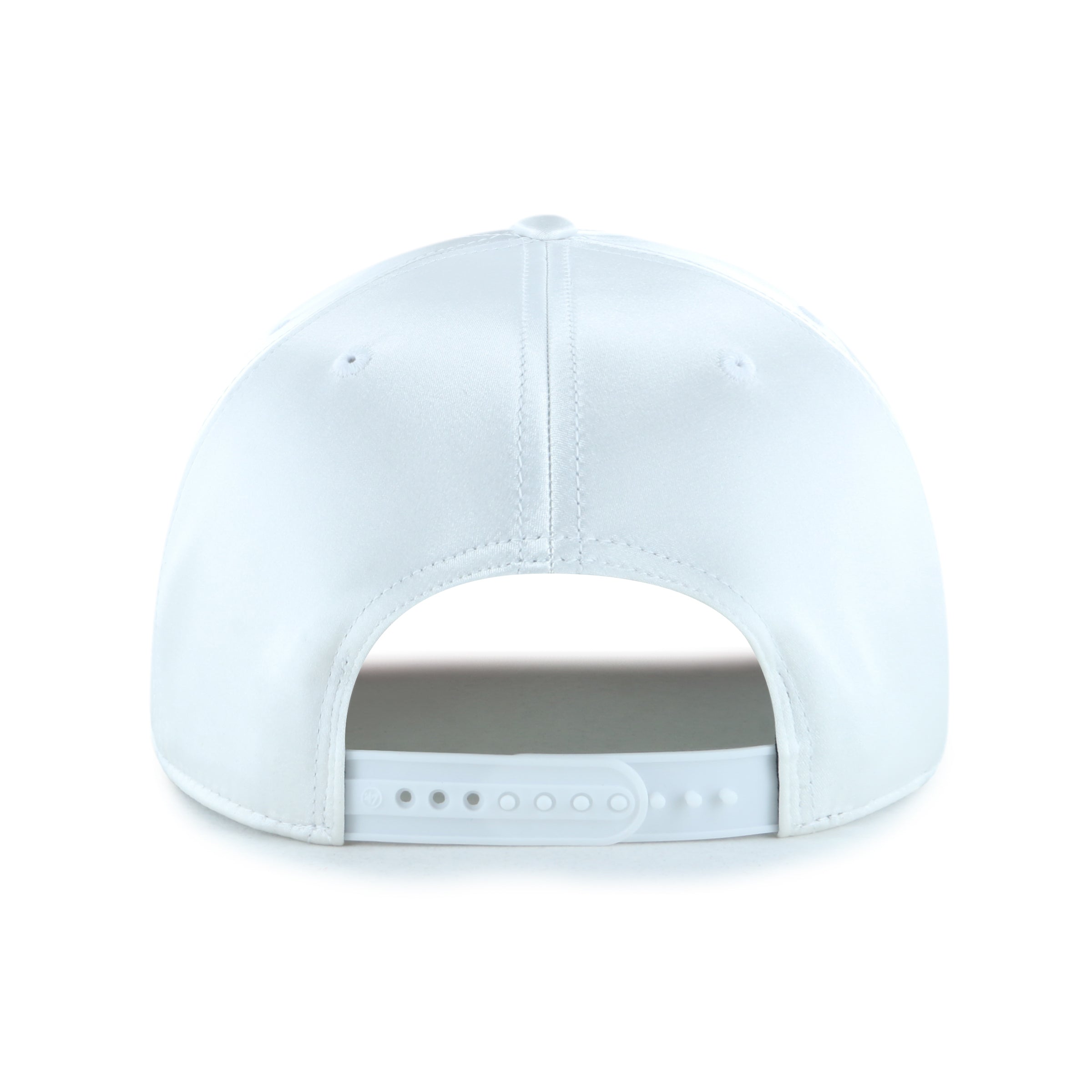 Casquette Snapback blanche à visière plate pour femmes de la marque 47 Brand, équipe des Canadiens de Montréal de la LNH.