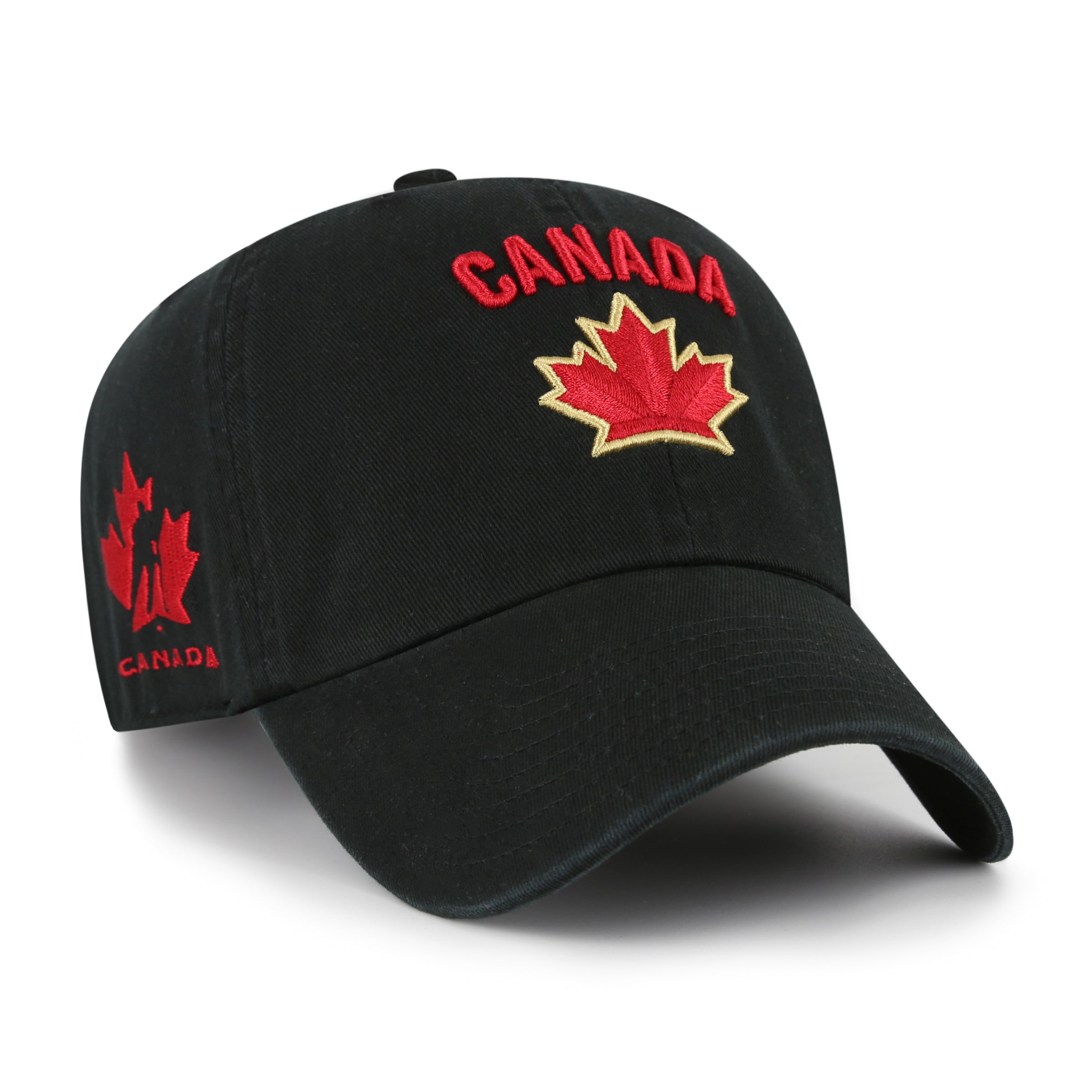Casquette ajustable noire Sure Shot Clean Up pour homme de la marque Hockey Canada IIHF 47
