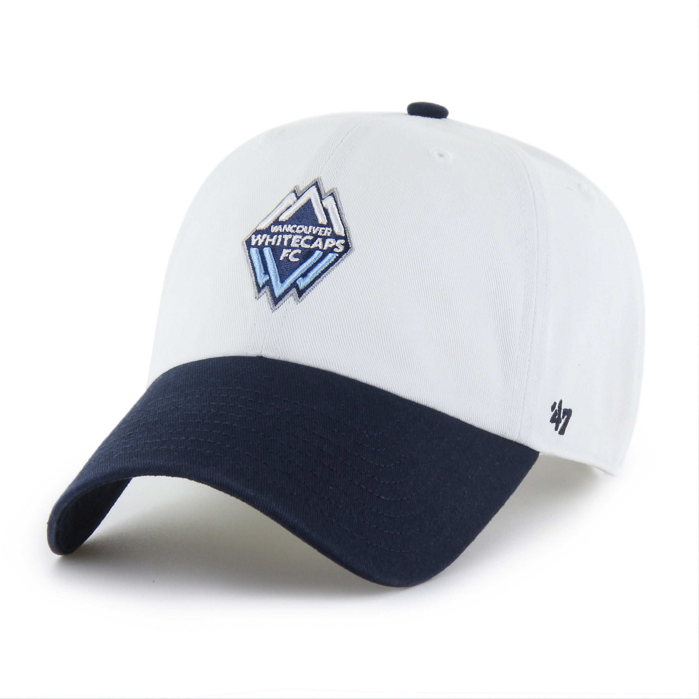 Casquette ajustable bicolore blanche Vancouver Whitecaps FC MLS 47 Brand pour homme
