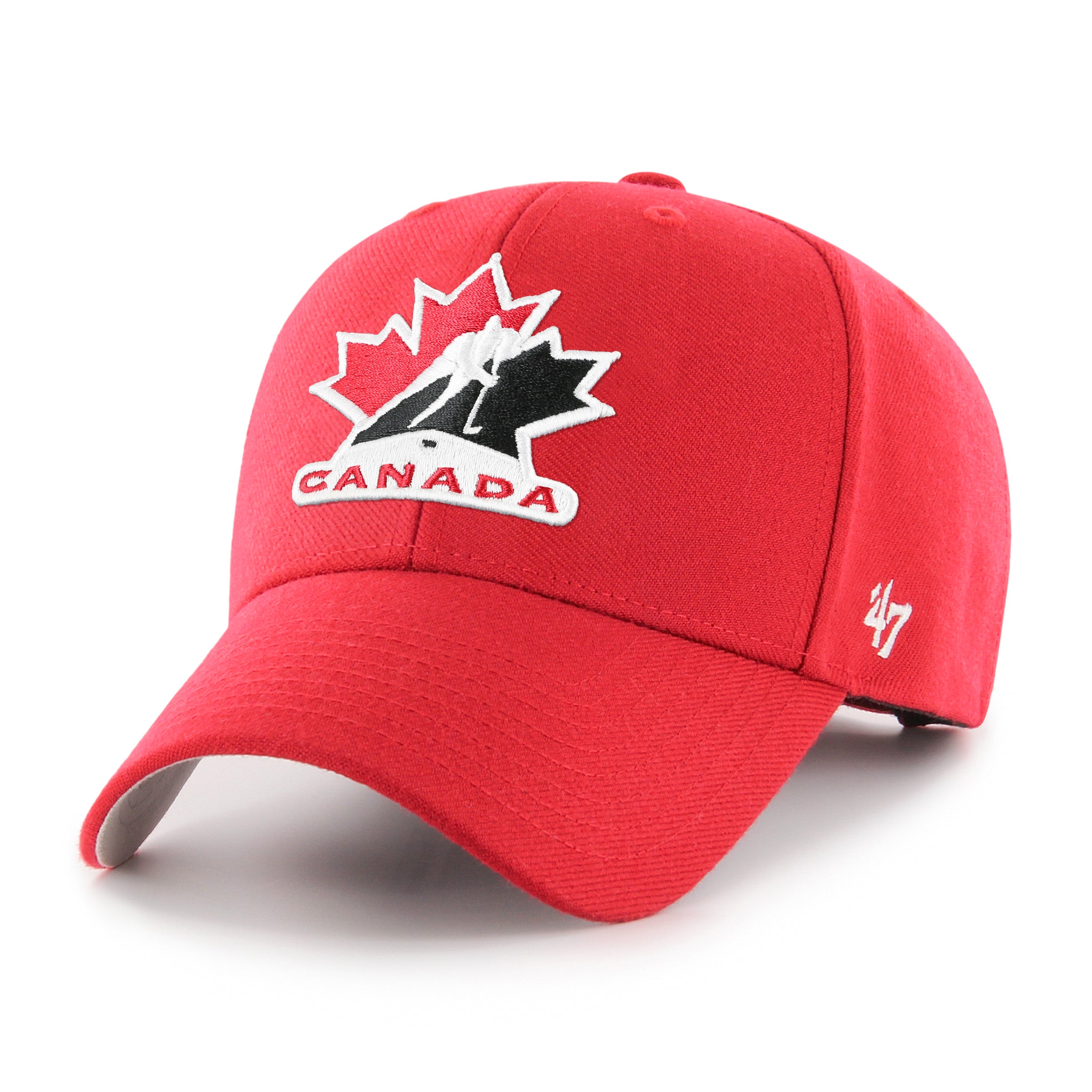 Hockey Canada IIHF 47 Brand Men's Red MVP Adjustable Hat