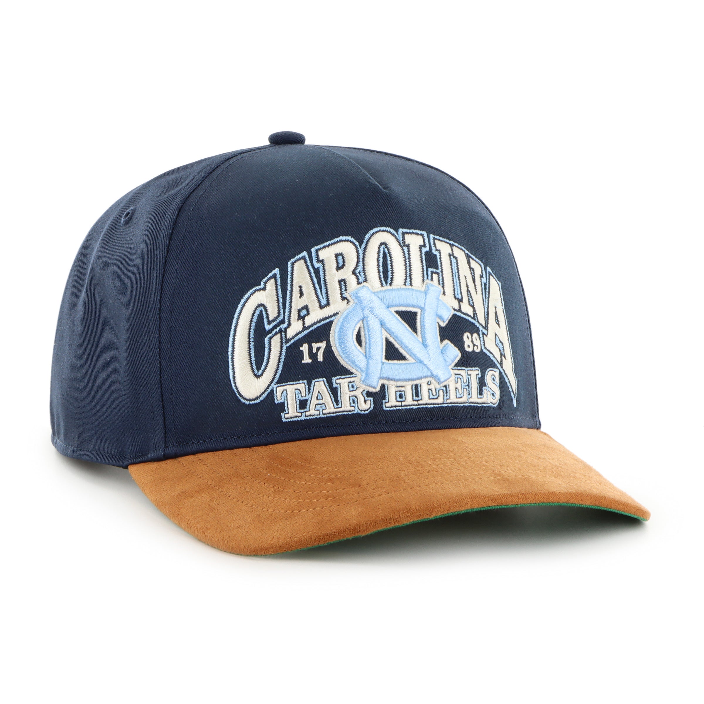 Casquette snapback en daim bleu marine North Carolina Tarheels NCAA 47 Brand pour homme