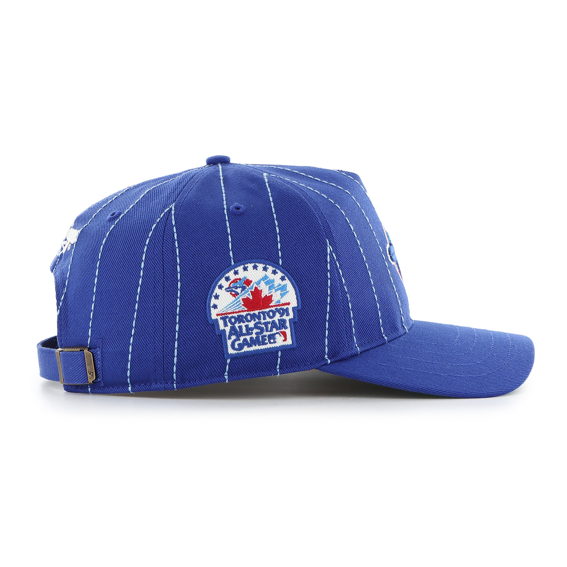 Toronto Blue Jays Cooperstown MLB 47 Brand Men's Royal Rawlings Pinstripe Hitch Adjustable Hat