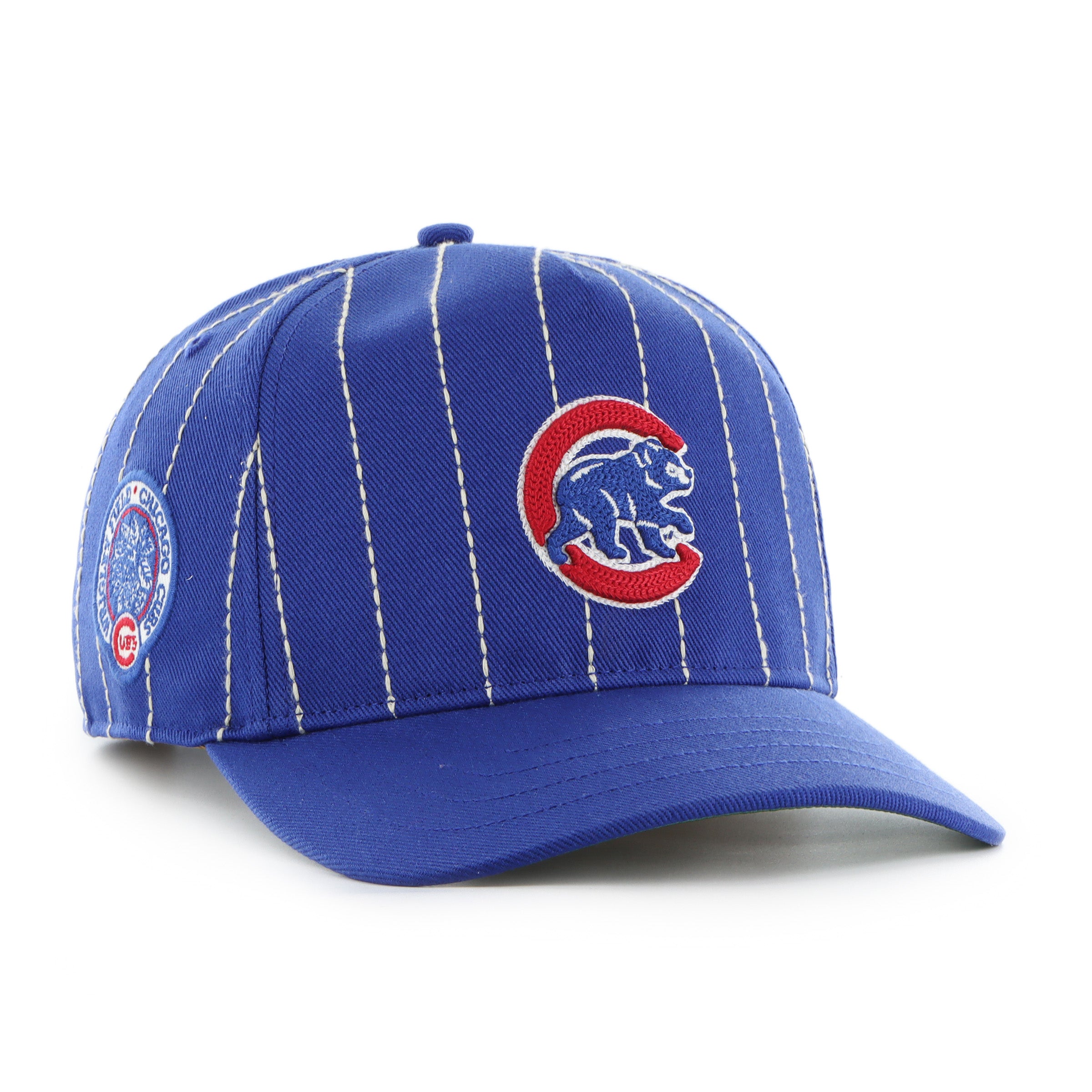 Chicago Cubs MLB 47 Brand Men's Royal Rawlings Pinstripe Hitch Adjustable Hat