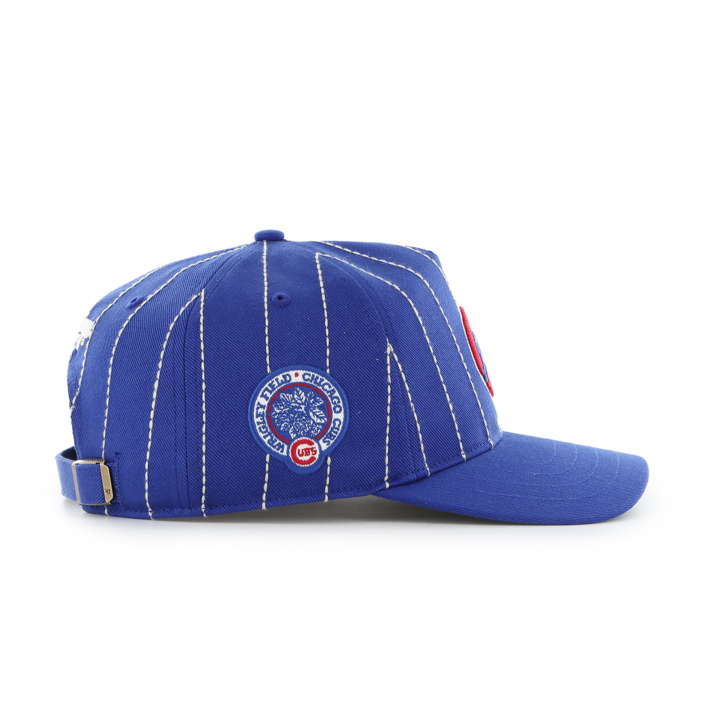 Chicago Cubs MLB 47 Brand Men's Royal Rawlings Pinstripe Hitch Adjustable Hat