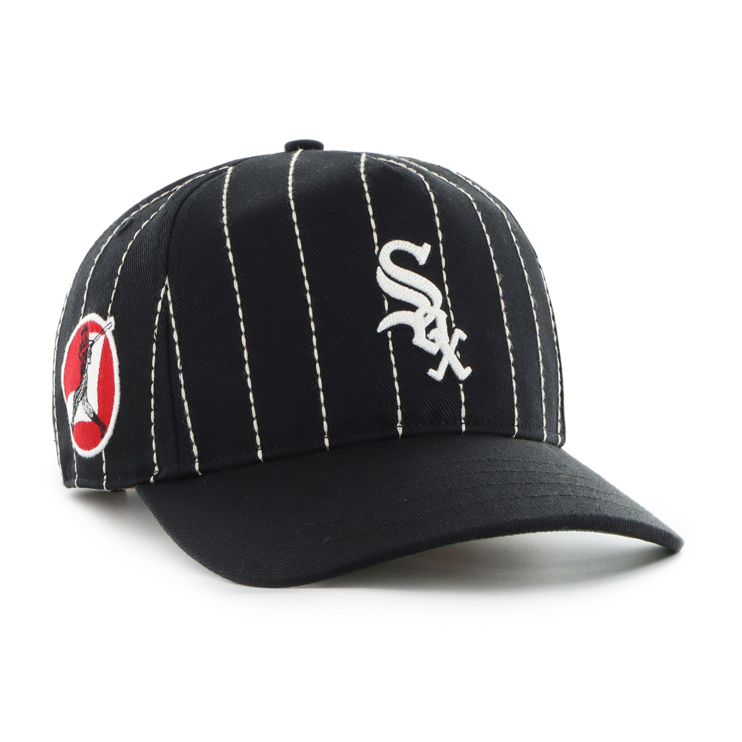 Chicago White Sox MLB 47 Brand Men's Black Rawlings Pinstripe Hitch Adjustable Hat