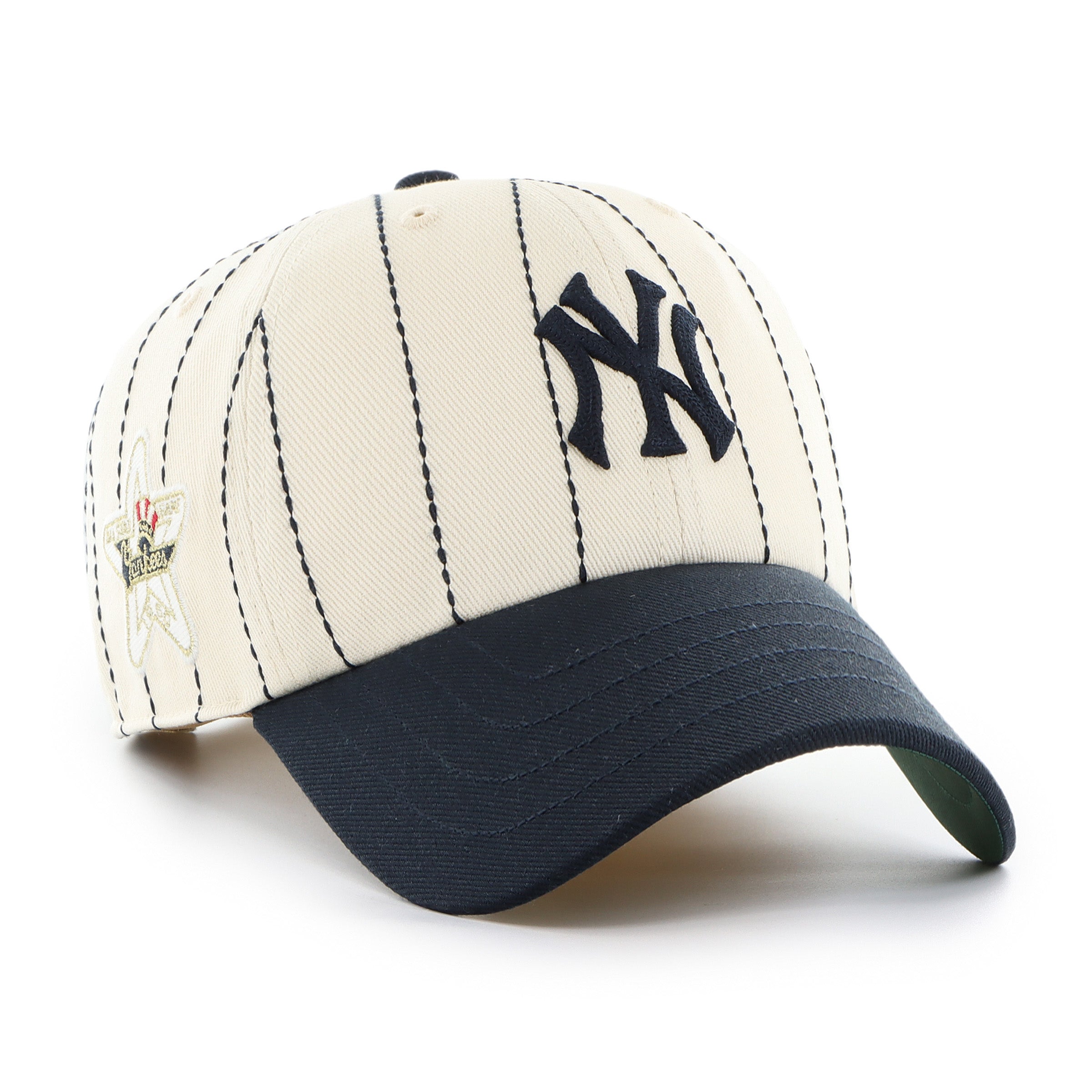 New York Yankees MLB 47 Brand Men's Beige Rawlings Pinstripe Clean Up Adjustable Hat