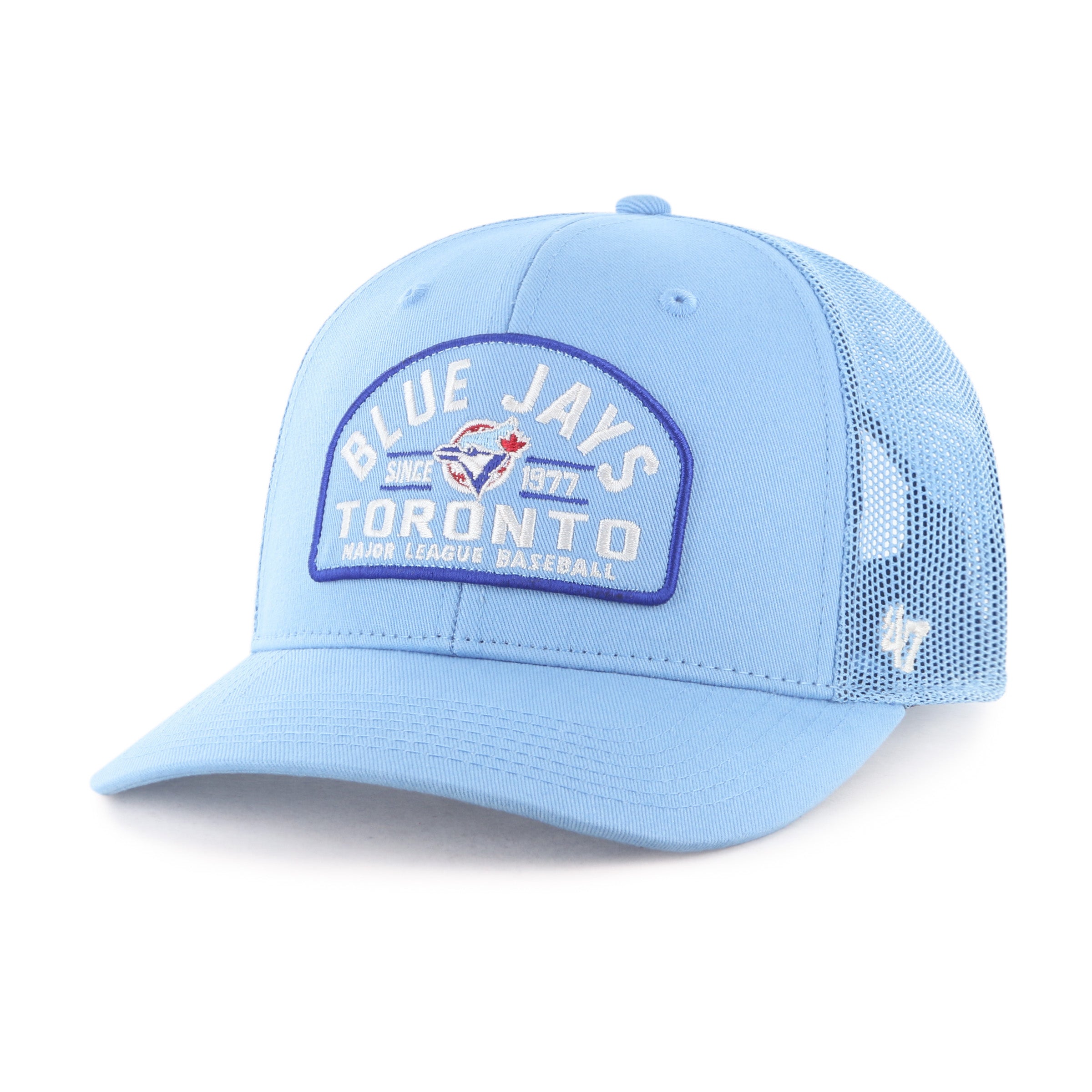 Casquette ajustable de baseball (MLB) pour jeune Toronto Blue Jays 47 Brand - Bleu pâle Leland Trucker