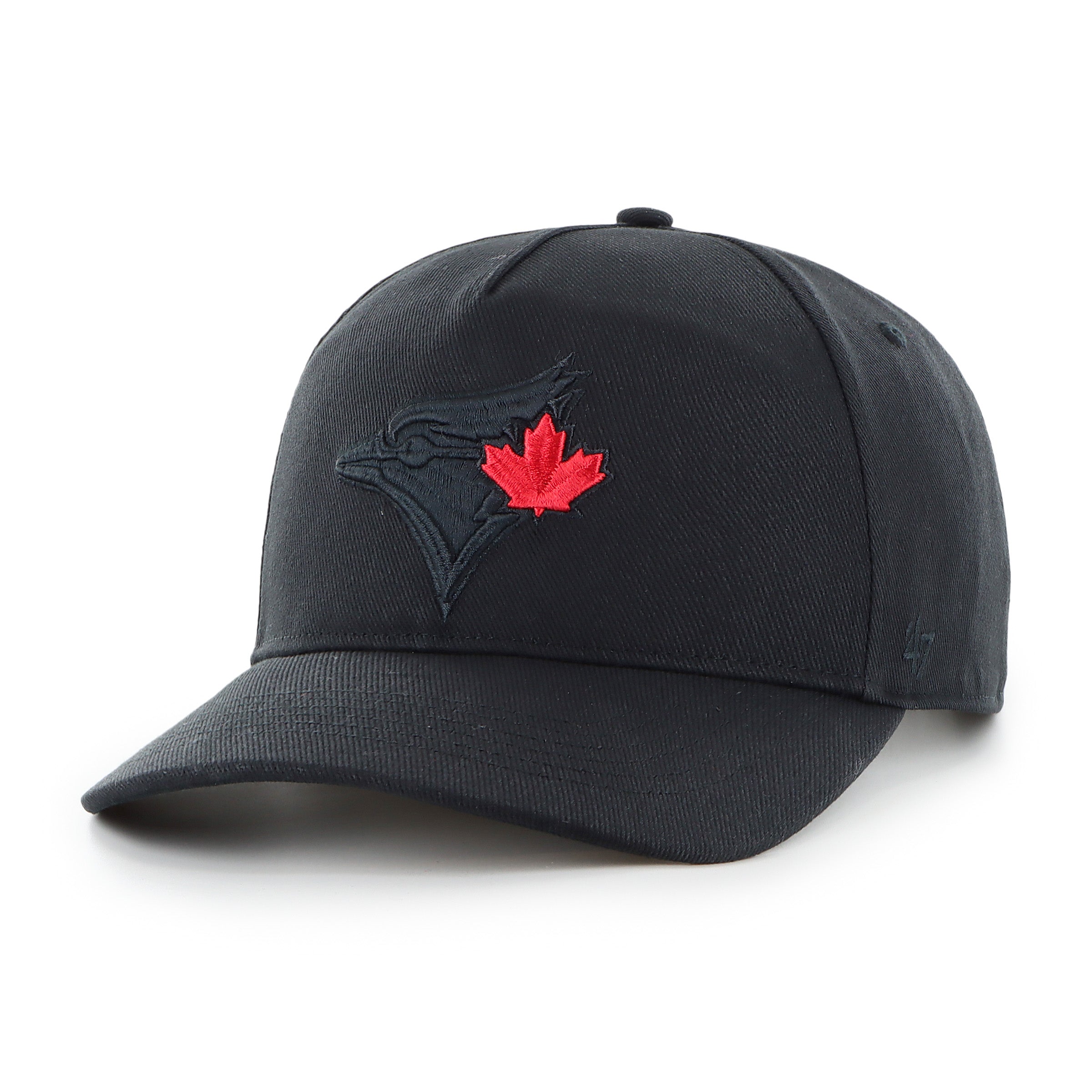Toronto Blue Jays MLB 47 Brand Men's Black Red Leaf Hitch Adjustable Hat
