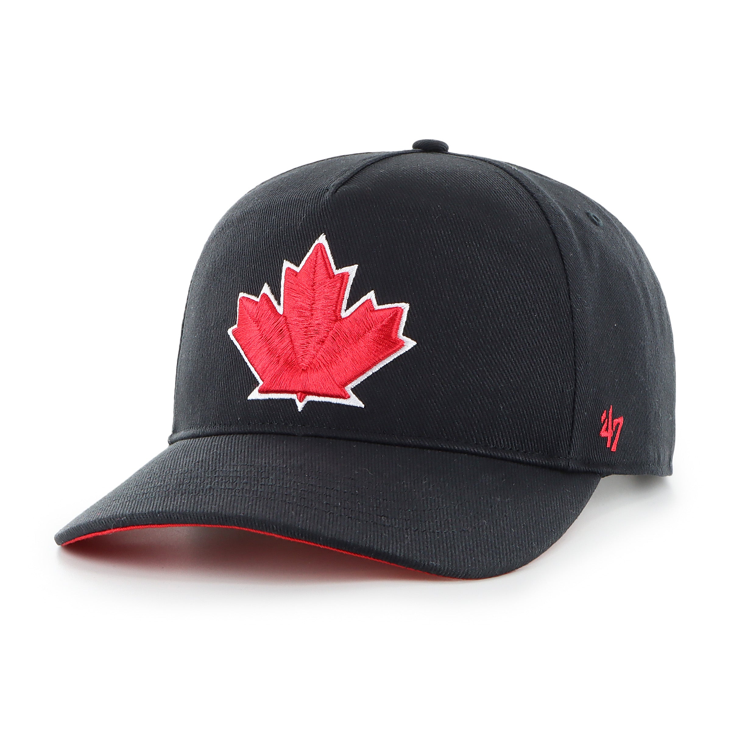 Toronto Blue Jays MLB 47 Brand Men's Black 1977 Red Leaf Hitch Adjustable Hat