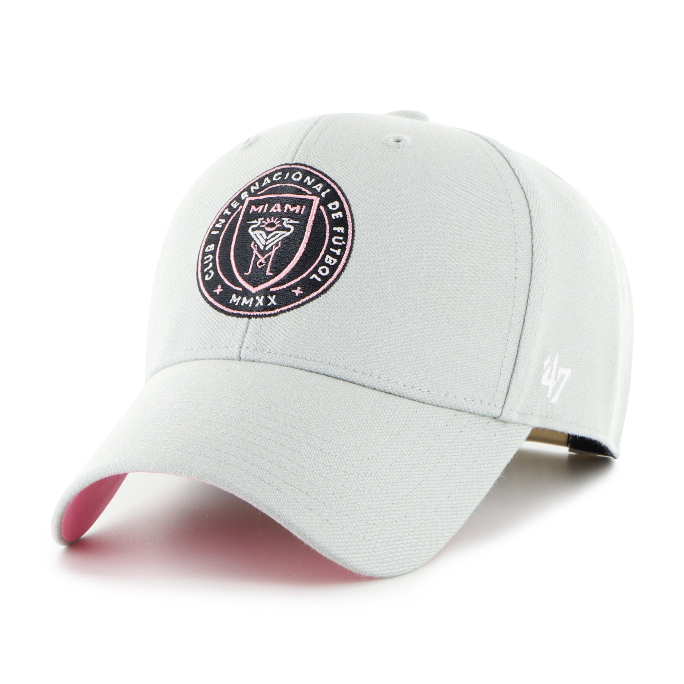 Casquette snapback grise Inter Miami FC MLS 47 Brand pour homme, modèle MVP Ballpark