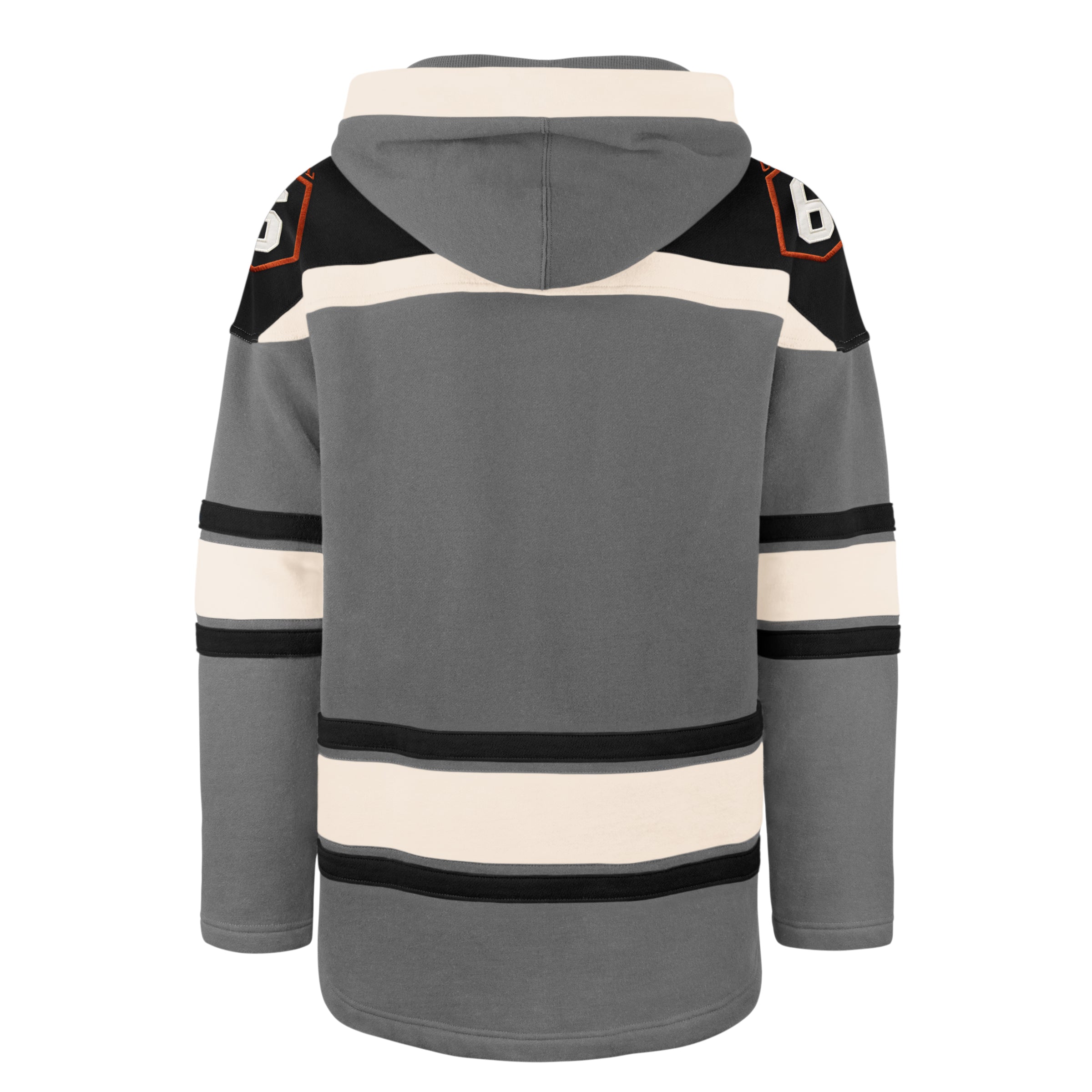 Original Six NHL 47 Brand Men's Grey Heavyweight Vintage Lacer Hoodie