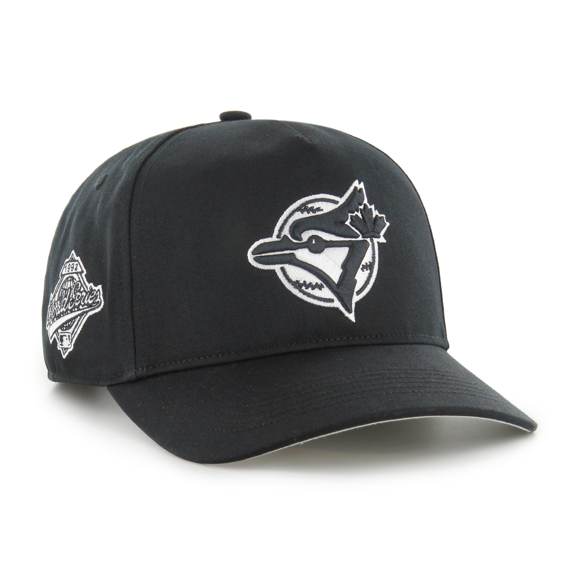 Toronto Blue Jays MLB 47 Brand Men's Black & White Sure Shot Hitch Adjustable Hat