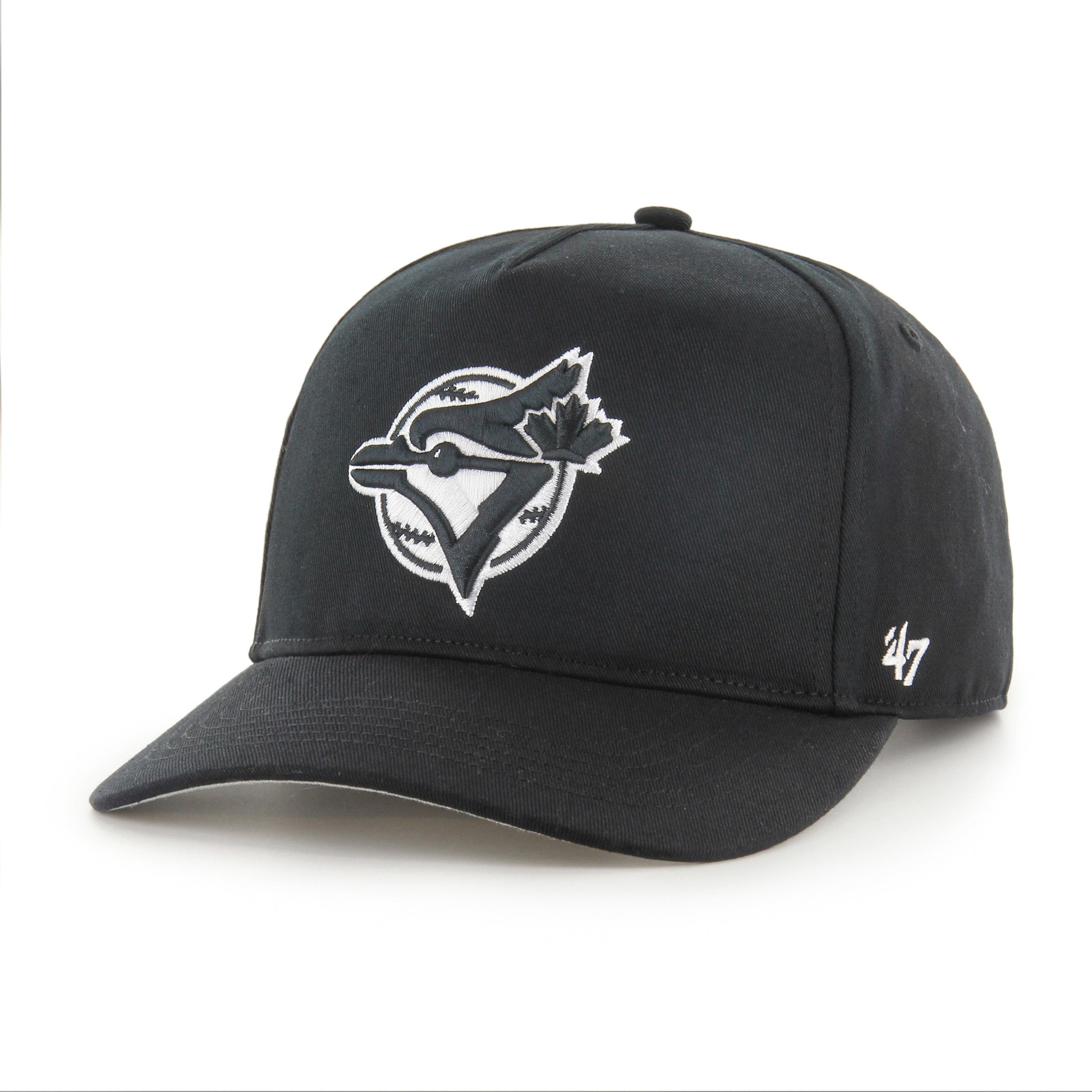Toronto Blue Jays MLB 47 Brand Men's Black & White Sure Shot Hitch Adjustable Hat